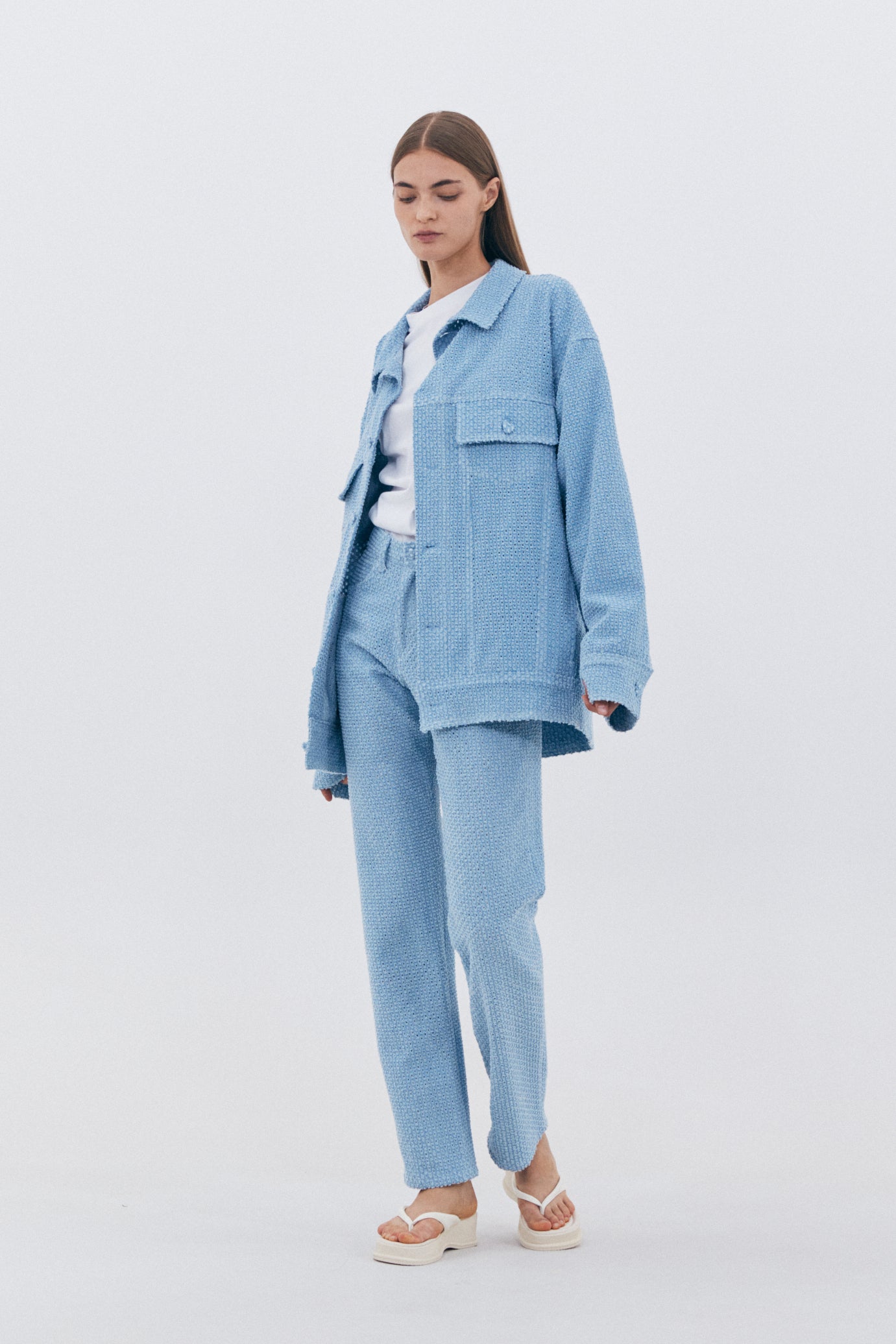 PUNCHING DENIM PANTS_BLUE