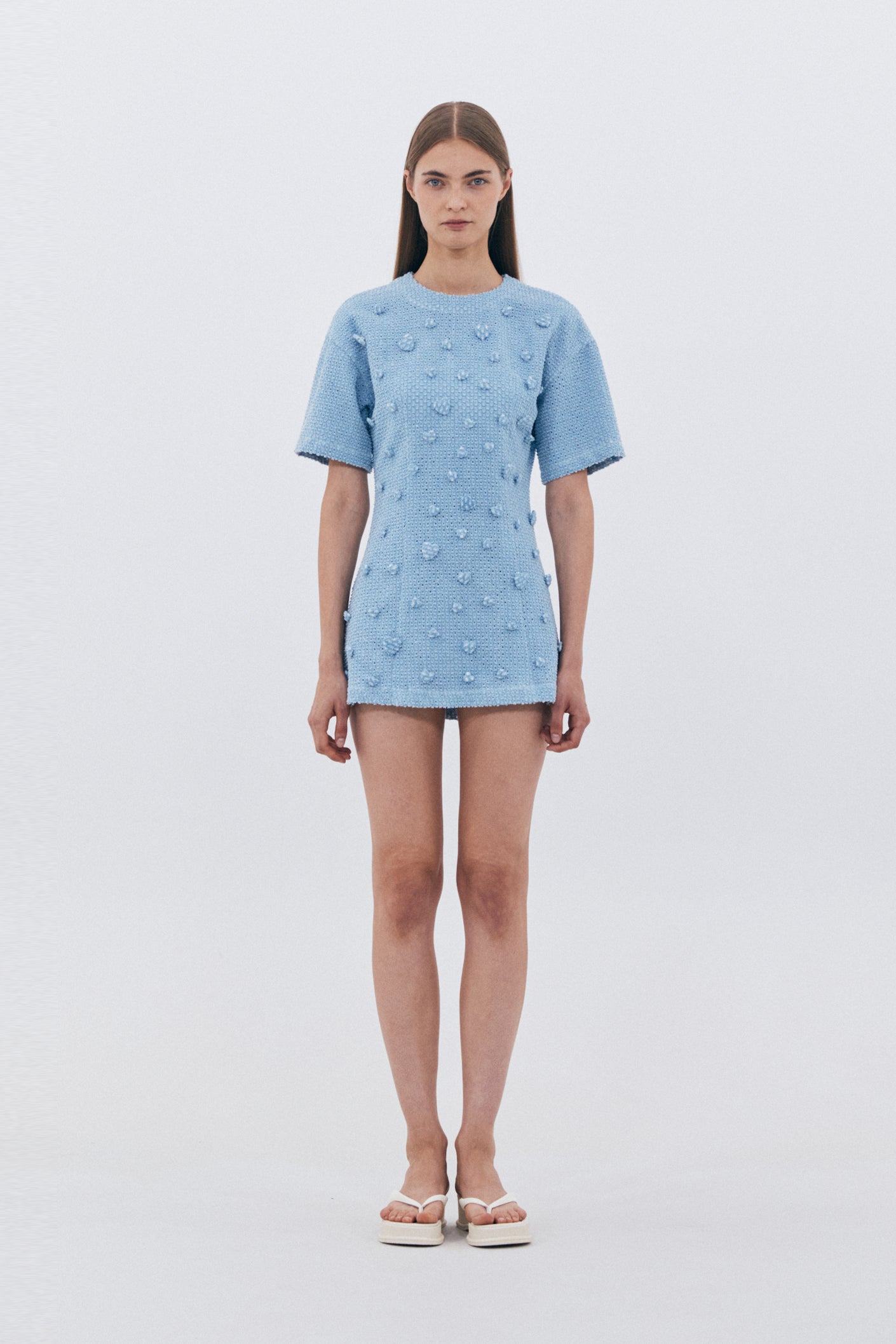 PUNCHING DENIM DRESS_BLUE
