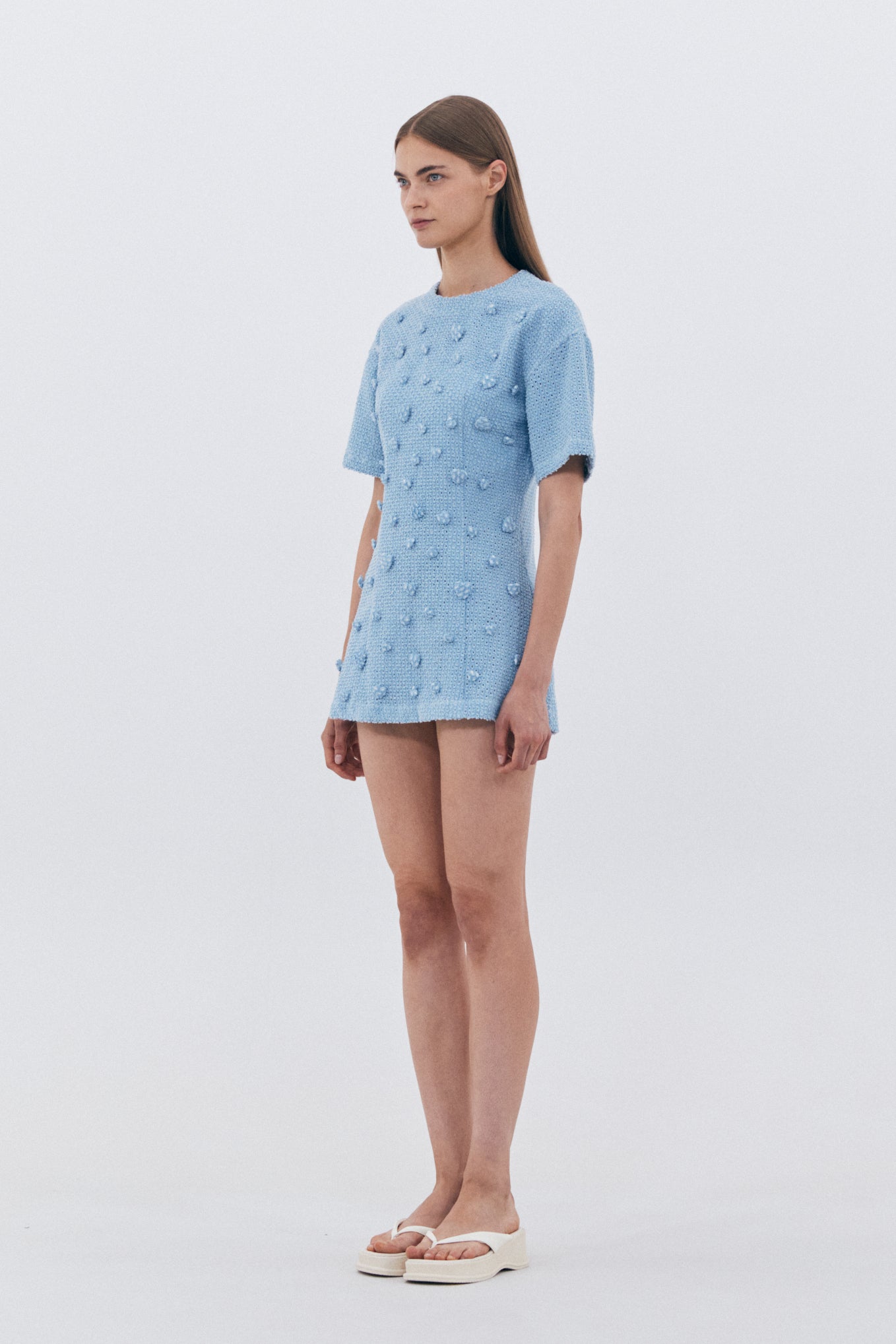 PUNCHING DENIM DRESS_BLUE