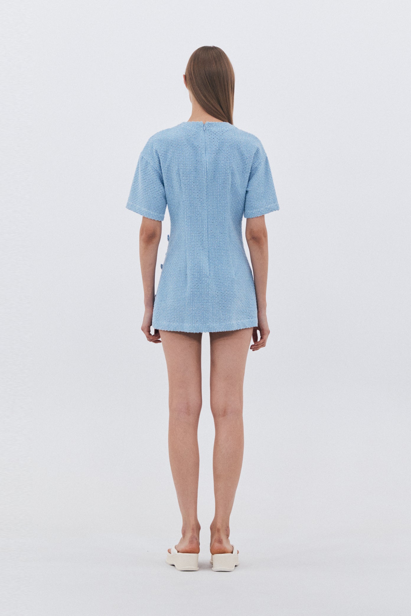 PUNCHING DENIM DRESS_BLUE