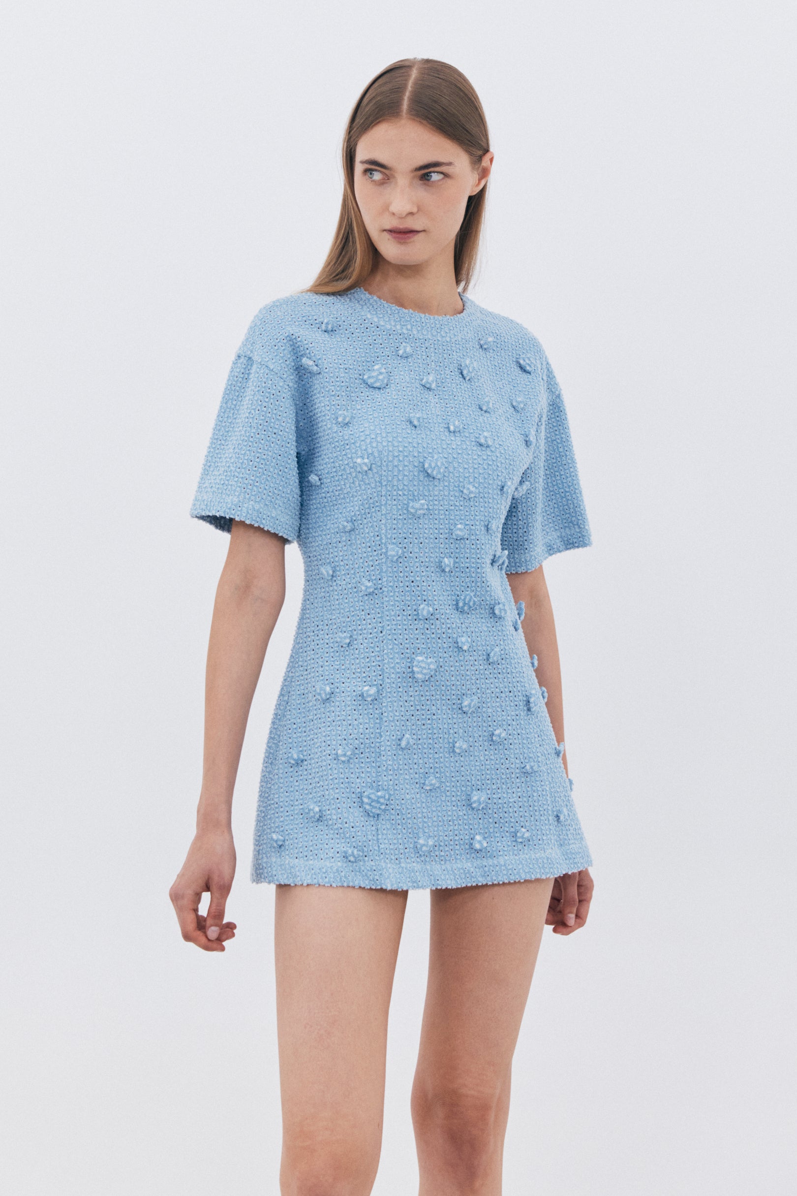 PUNCHING DENIM DRESS_BLUE
