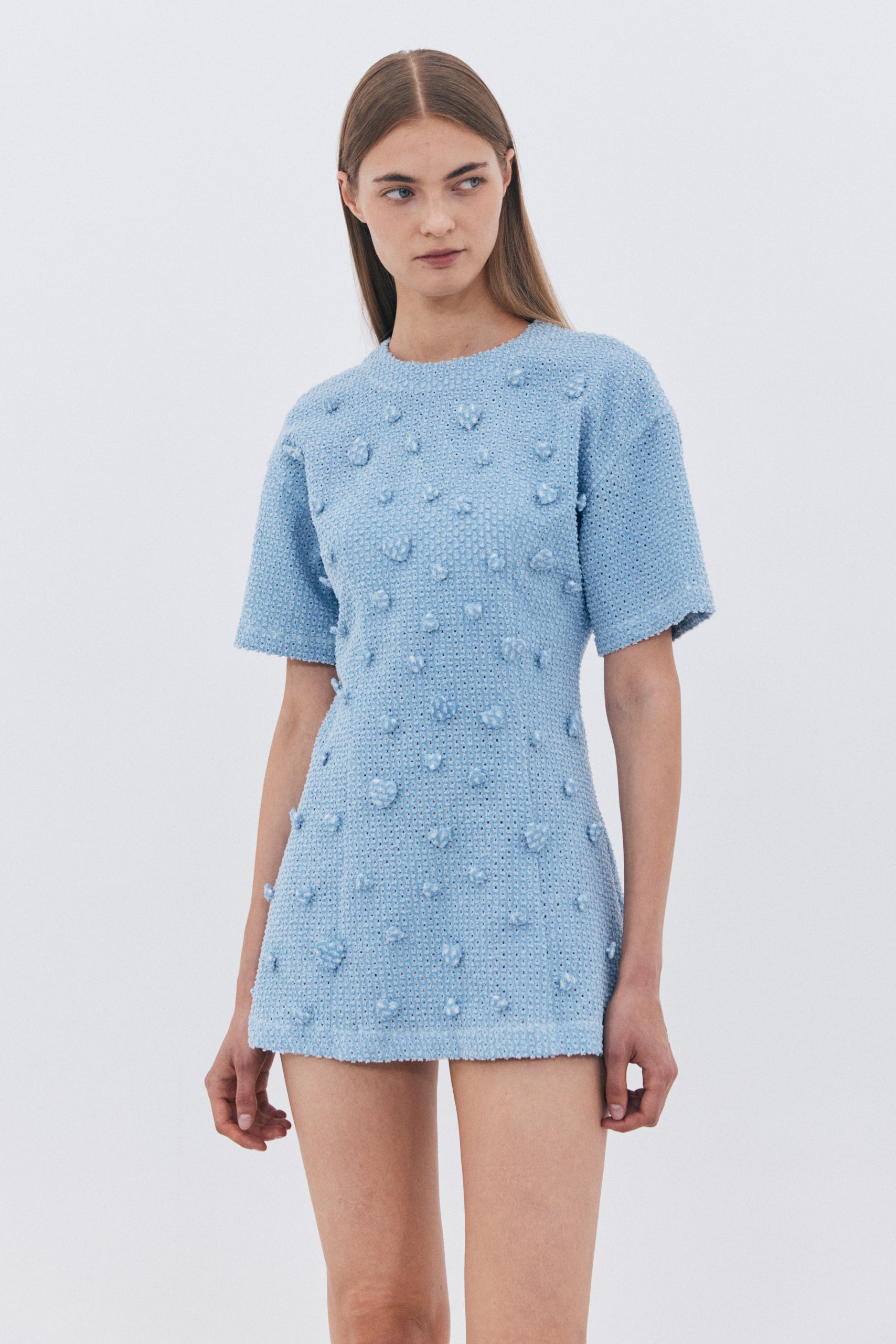 PUNCHING DENIM DRESS_BLUE