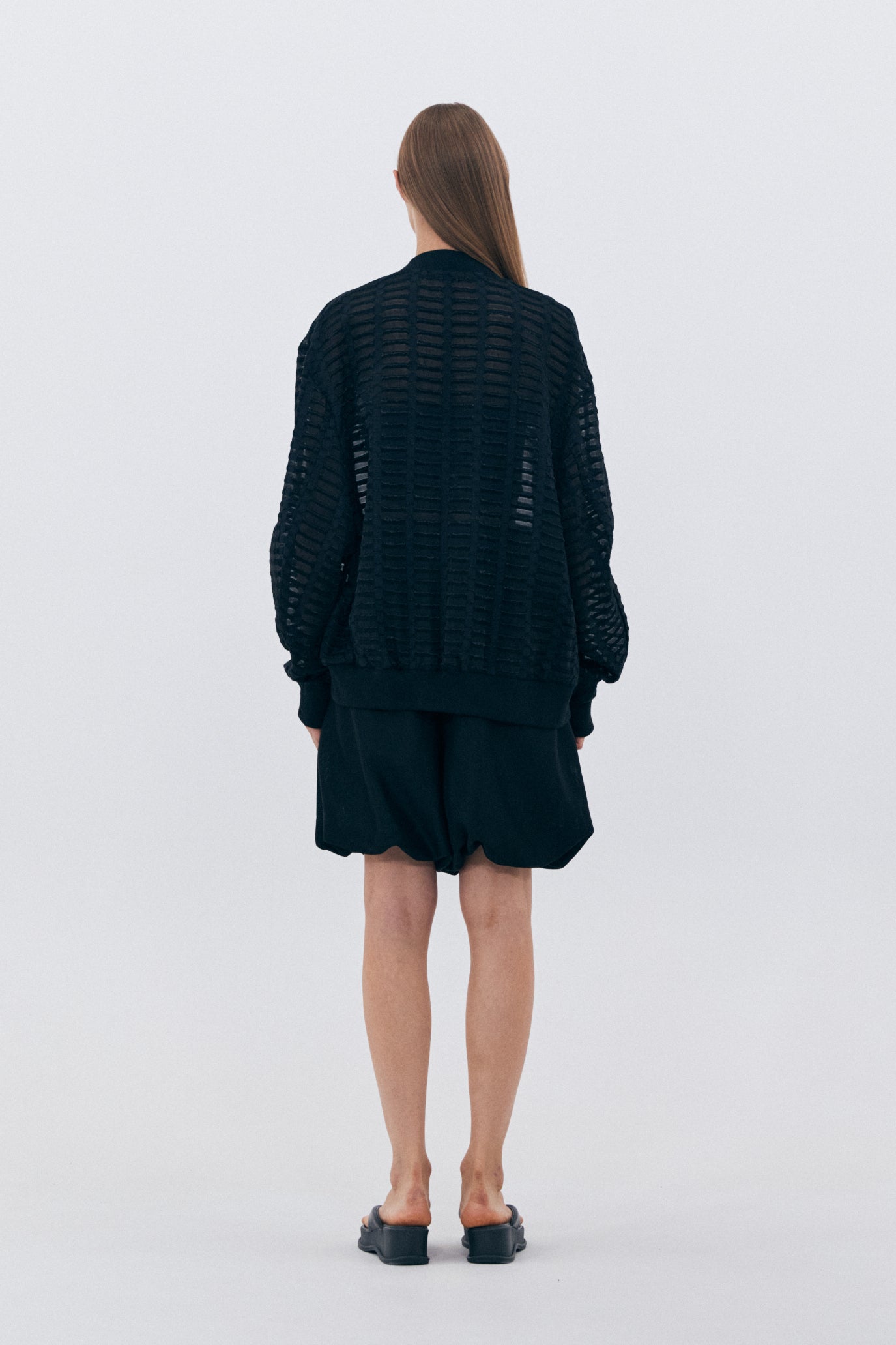 SEE TROUGH BLOUSON_BLACK