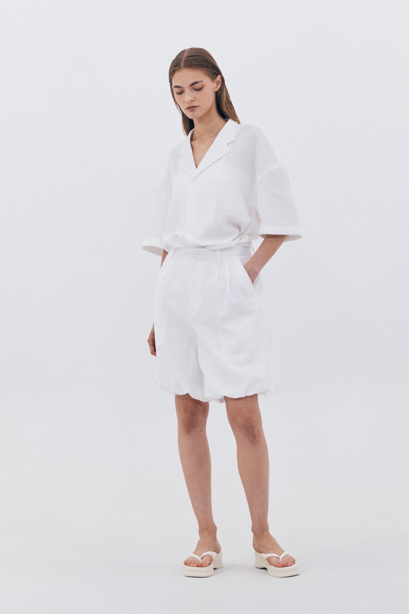 SUMMER COTTON BALLOON PANTS_WHITE