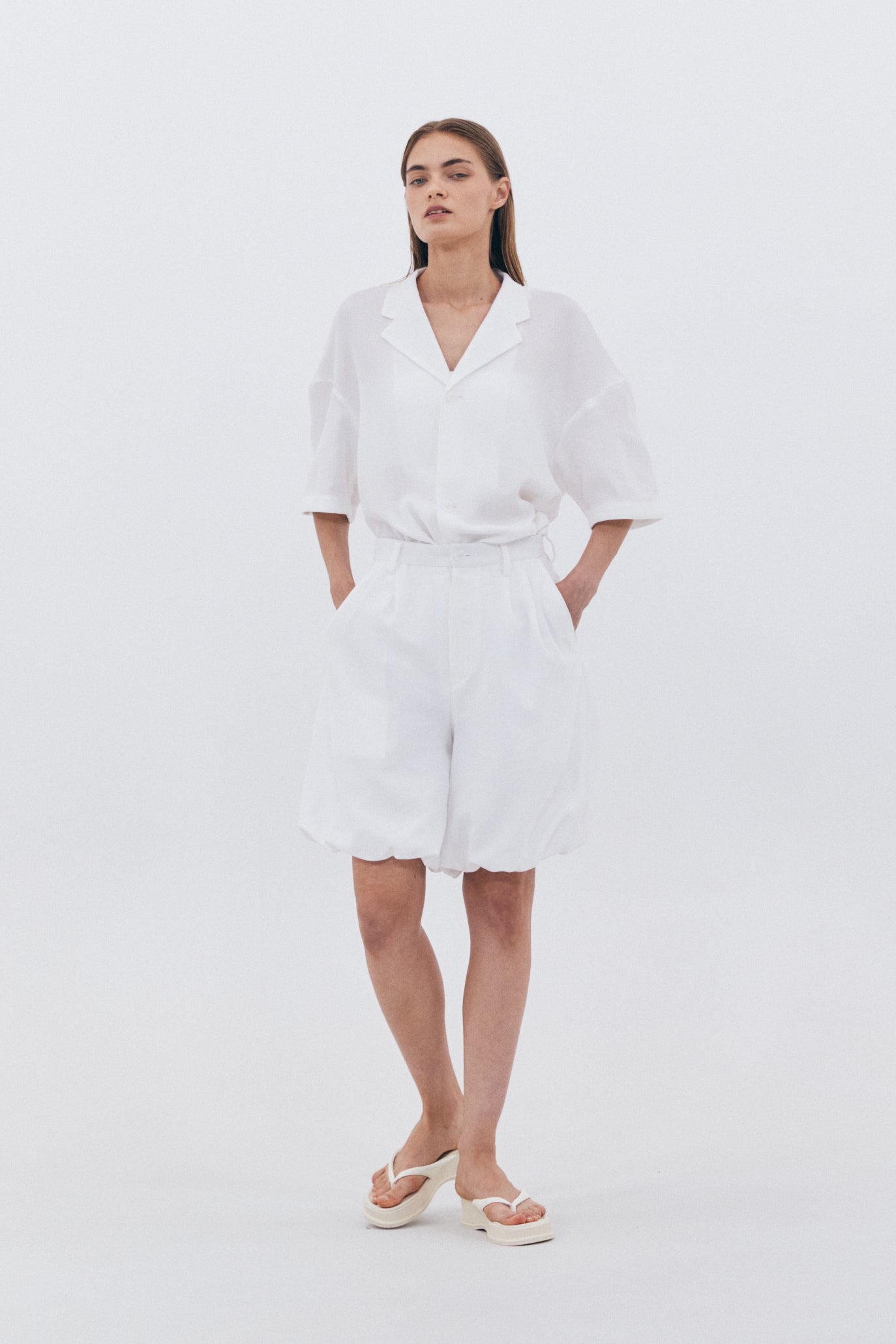 SUMMER COTTON BALLOON PANTS_WHITE