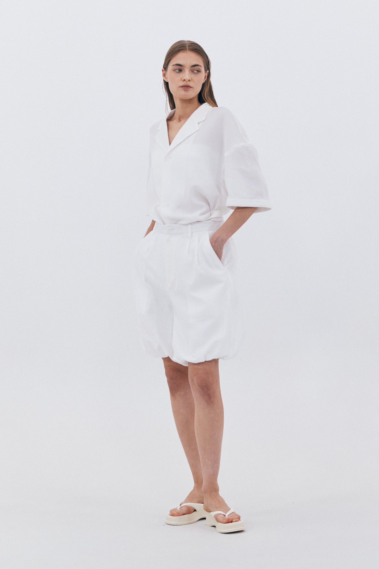 SUMMER COTTON BALLOON PANTS_WHITE