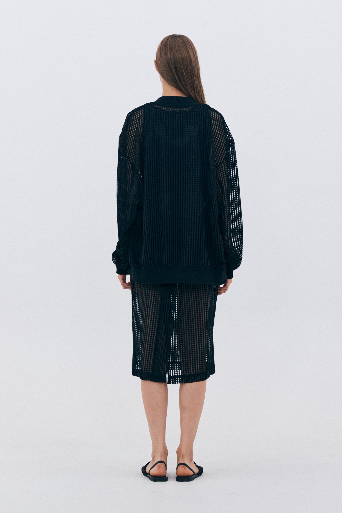 MESH SEE-TROUGH DRESS_BLACK