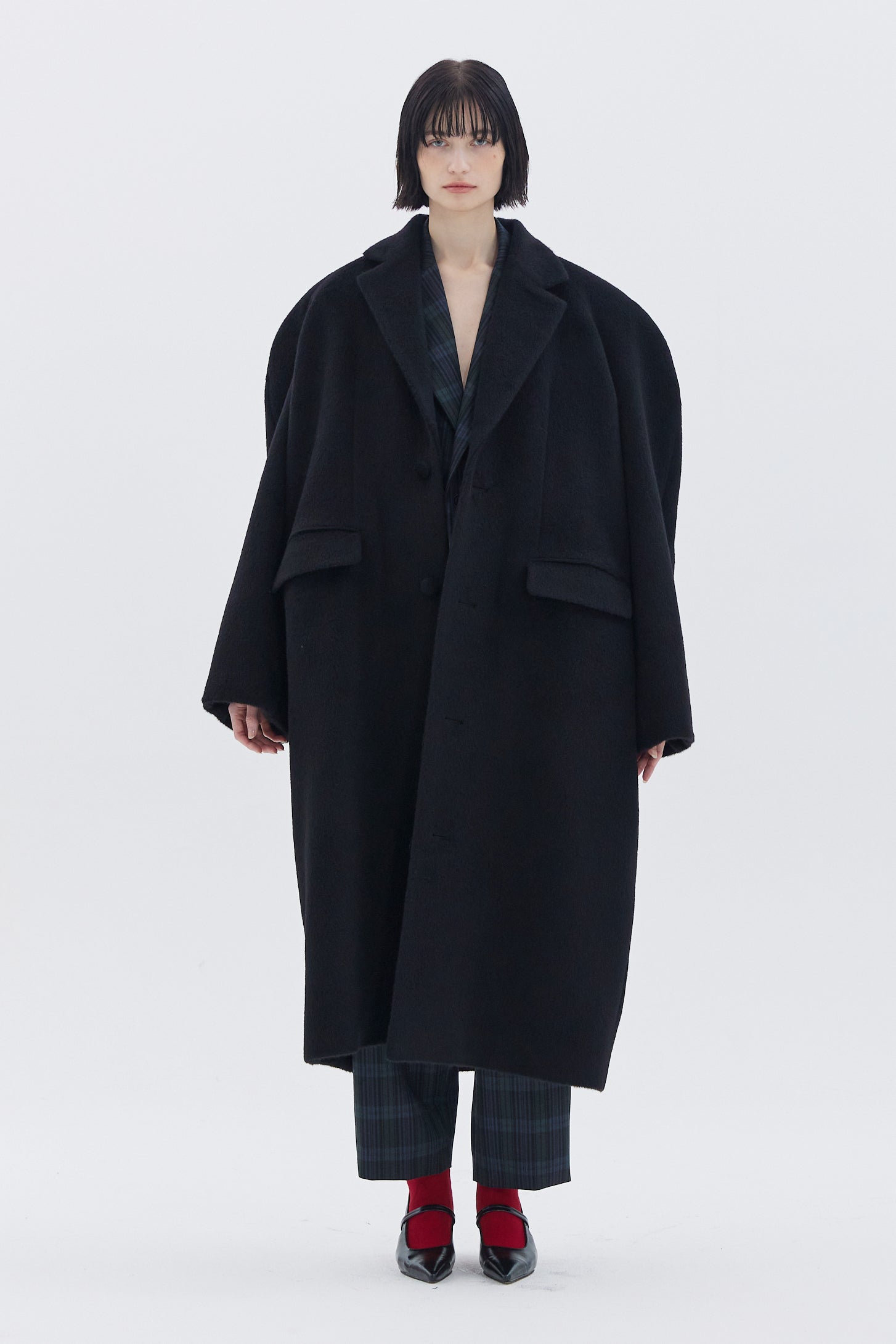 MANTEAU EN ALPAGA MÉLANGÉ_NOIR