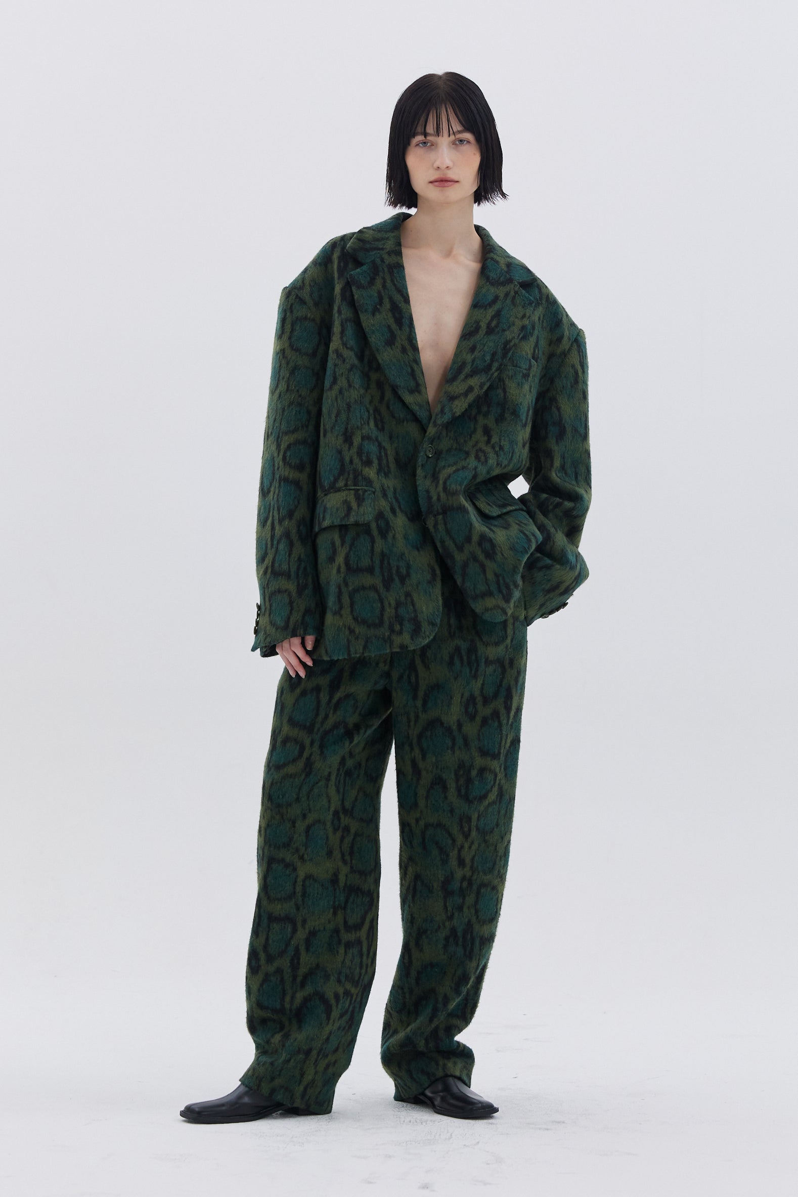 LEOPARD OVER BLAZER_VERT