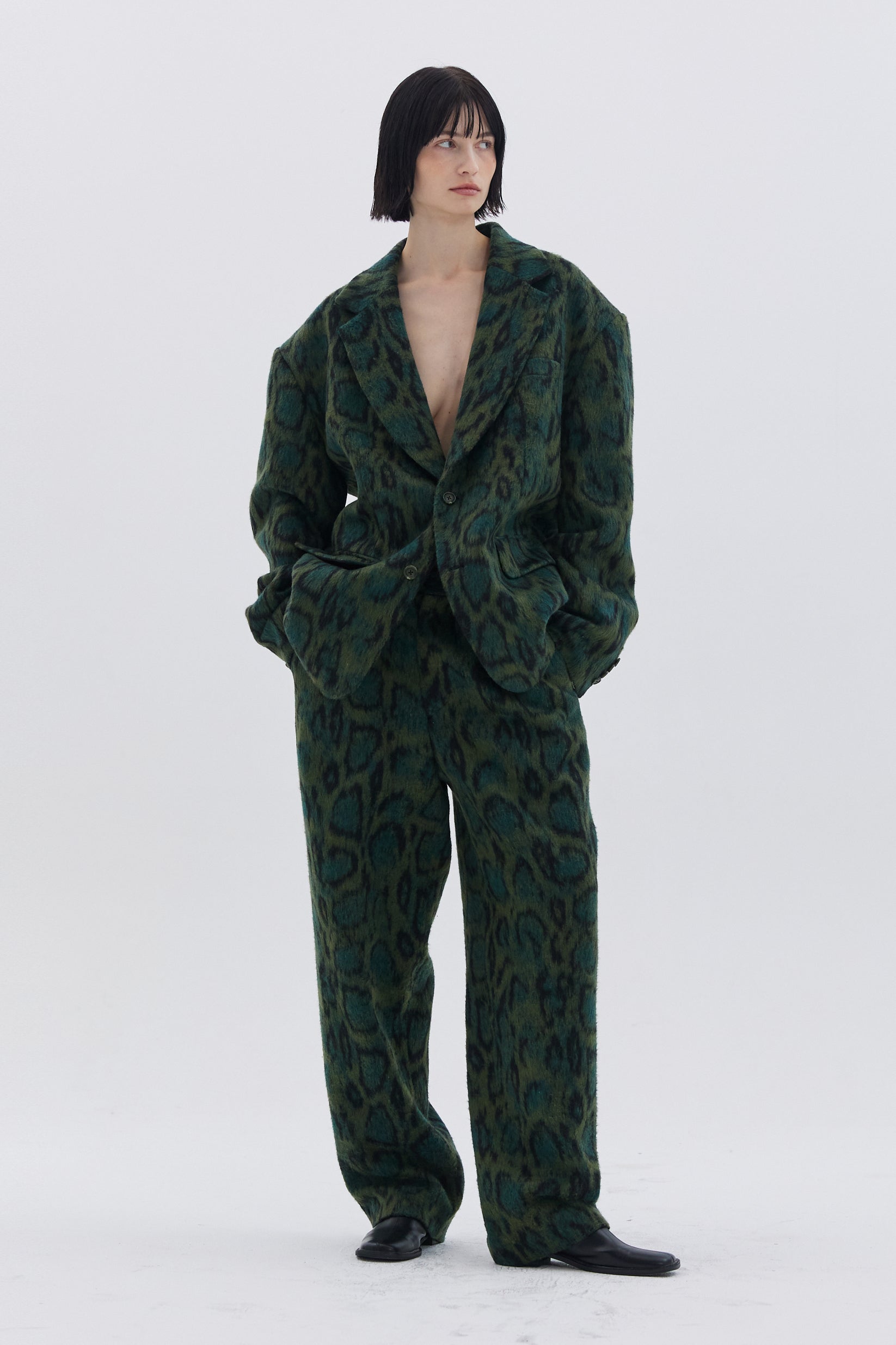 LEOPARD OVER BLAZER_VERT