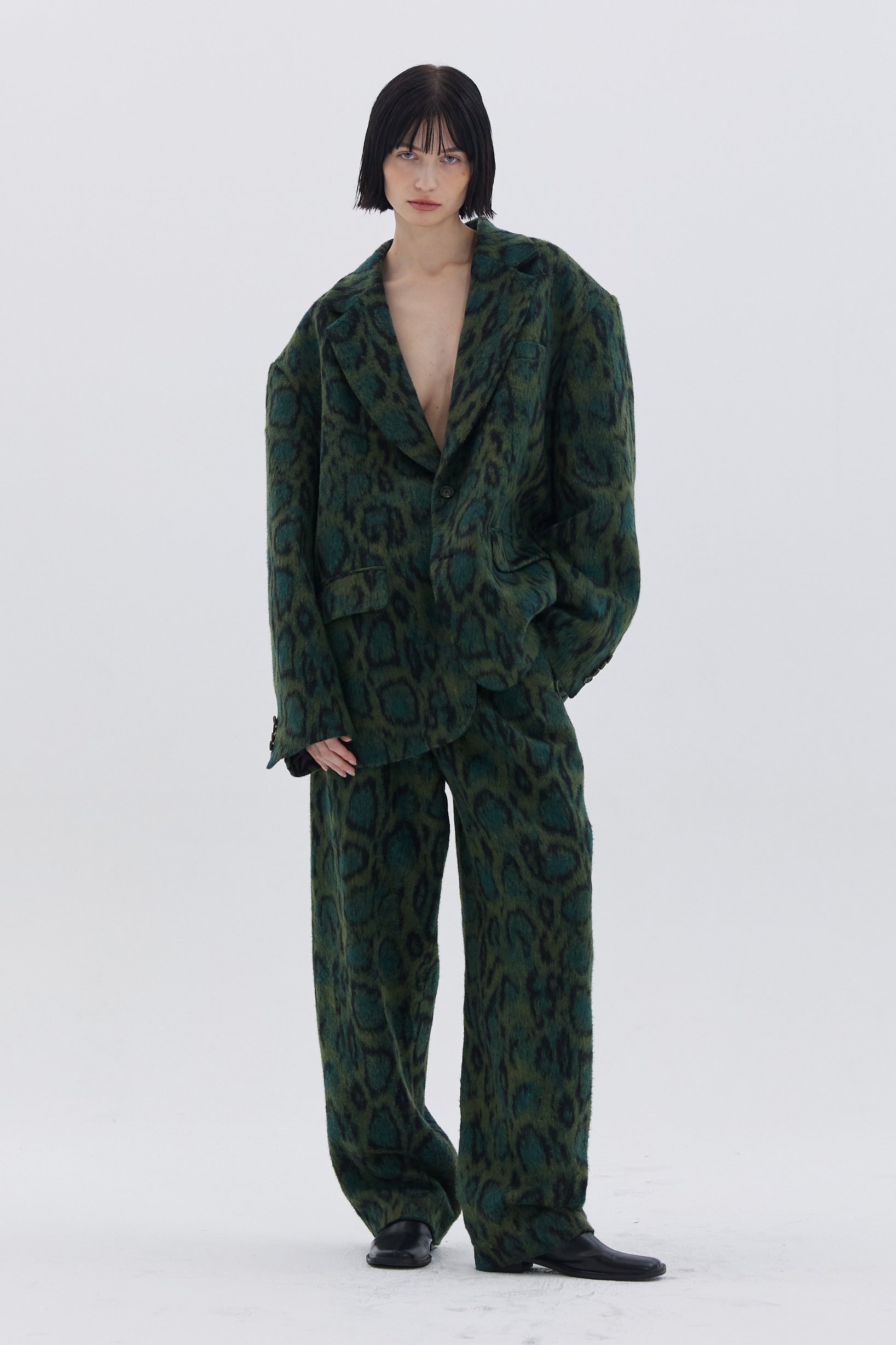 LEOPARD OVER BLAZER_VERT