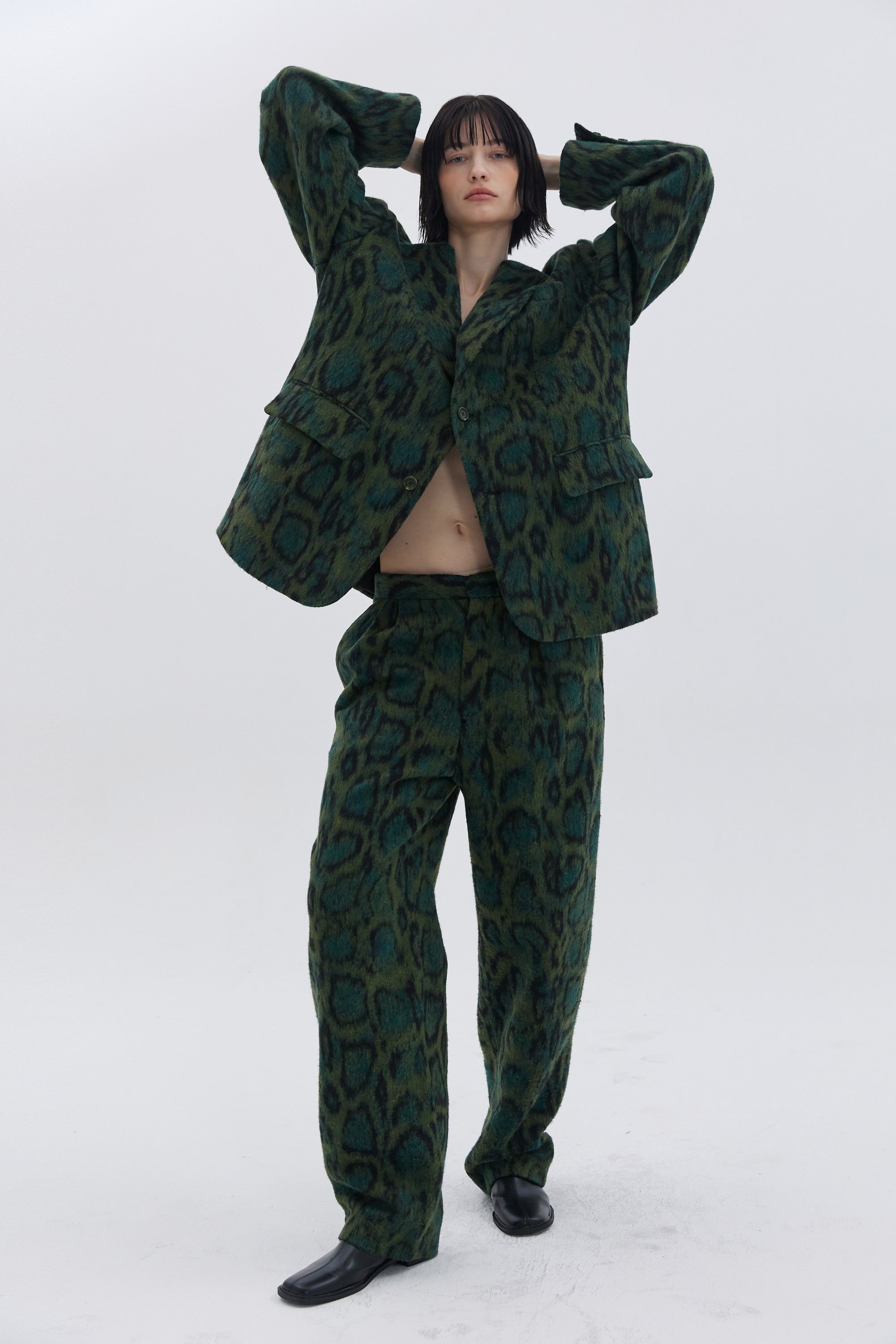 LEOPARD OVER BLAZER_VERT