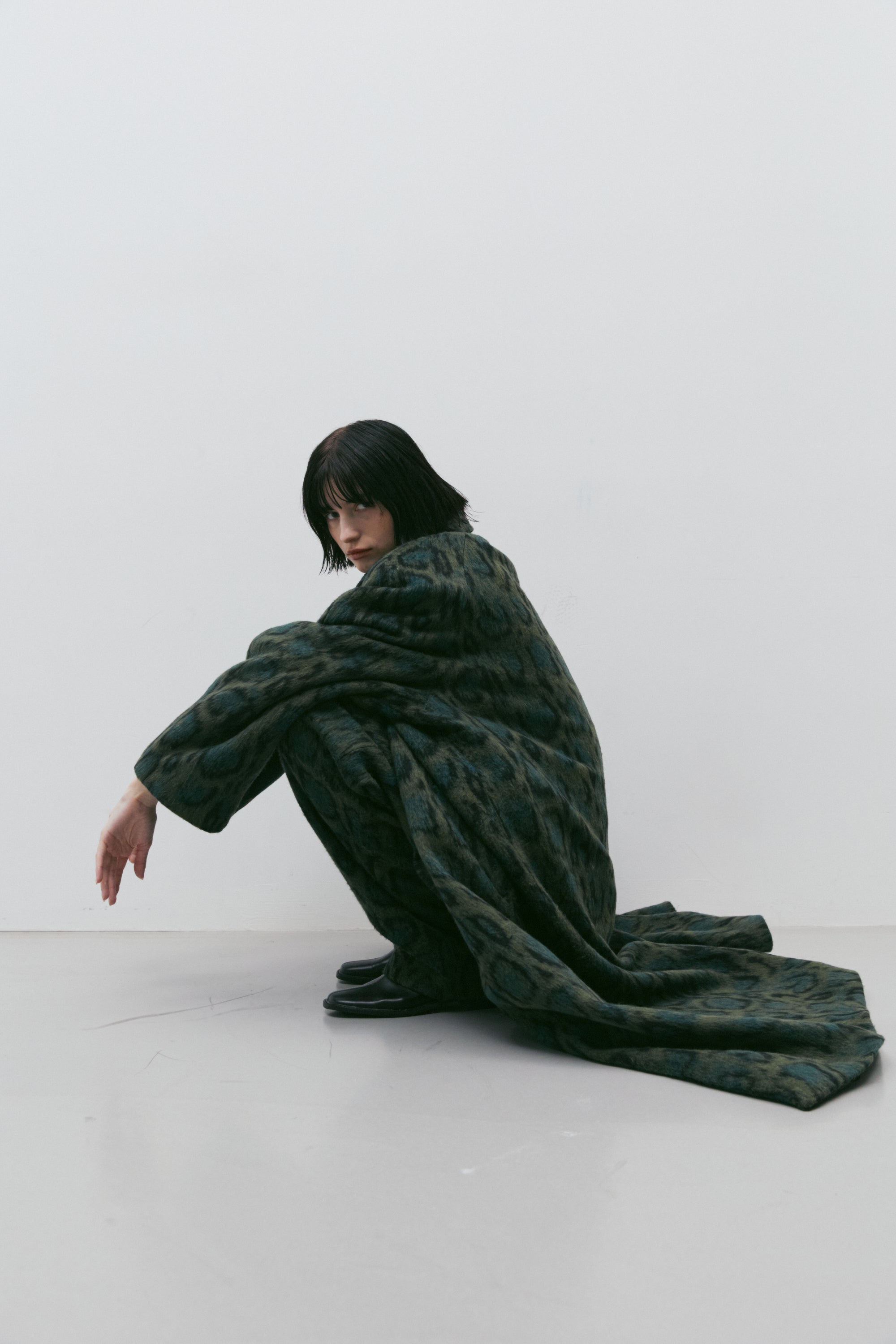 LEOPARD RAGLAN COAT_GREEN LEOPARD