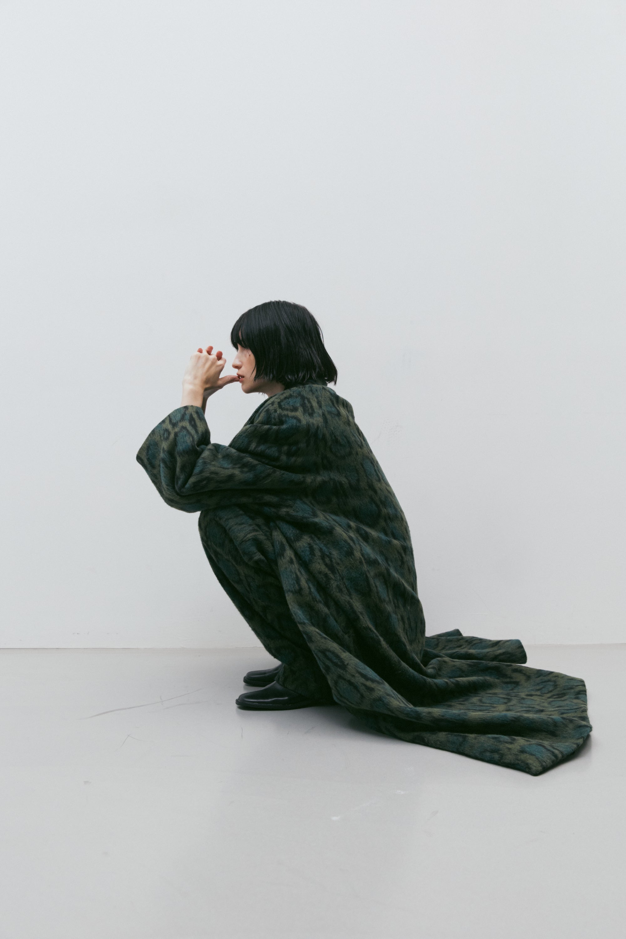 LEOPARD RAGLAN COAT_GREEN LEOPARD