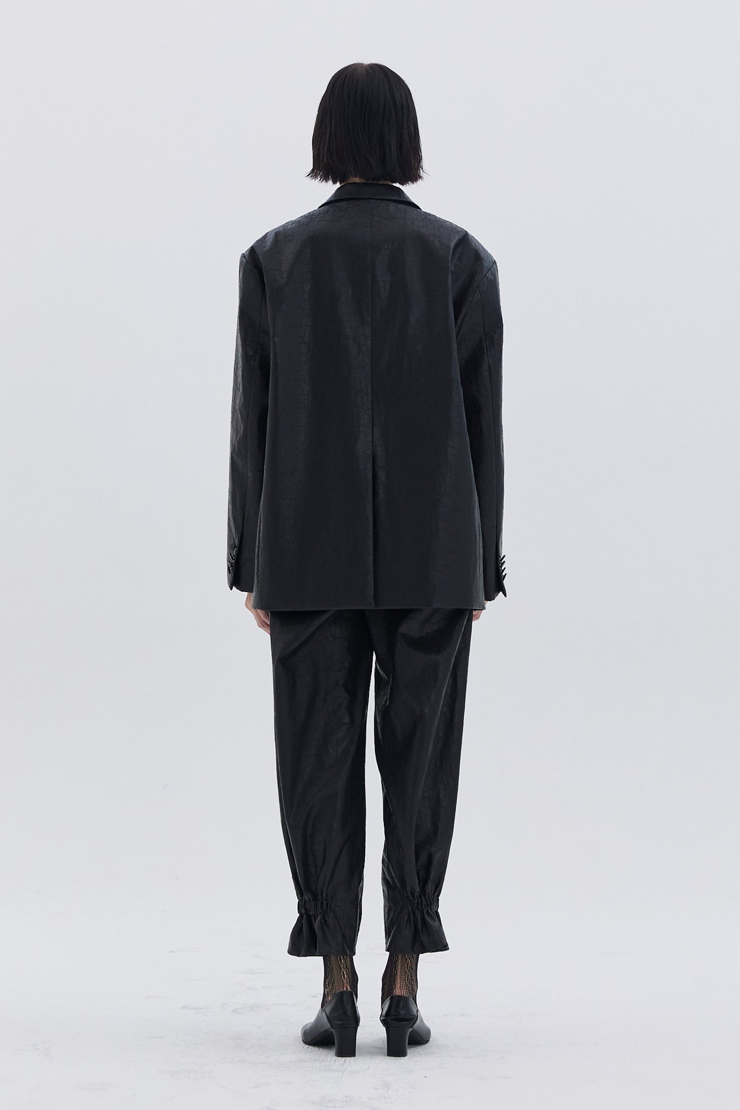 CRACK LEATHER BLAZER_BLACK