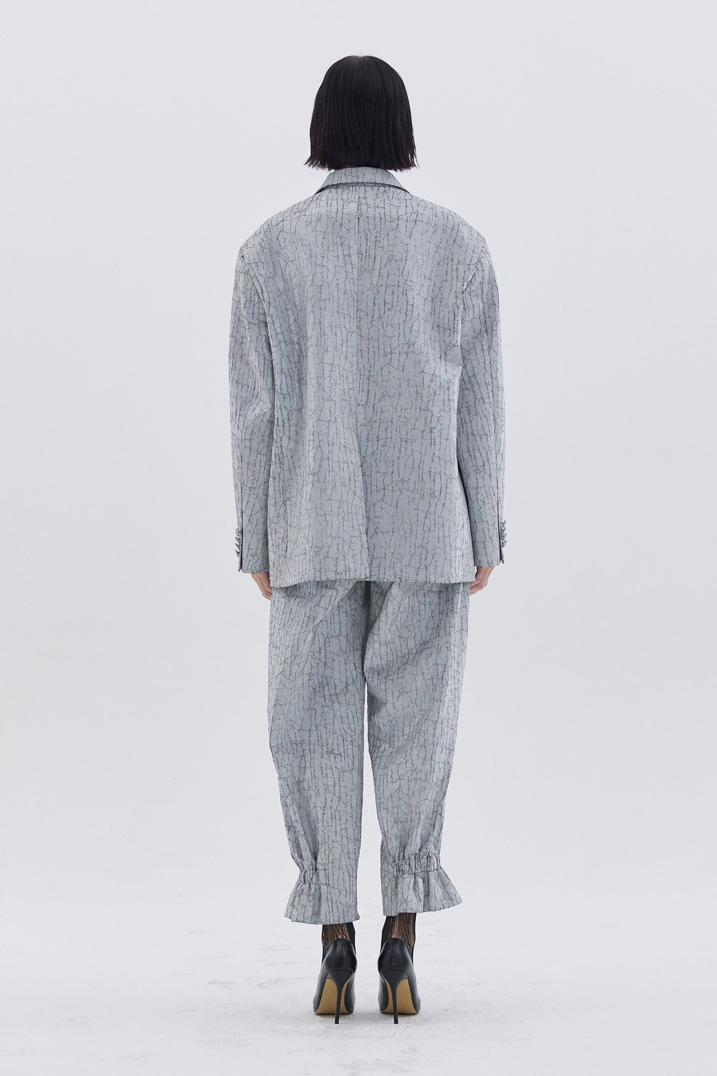 CRACK LEATHER TROUSERS_SILVER