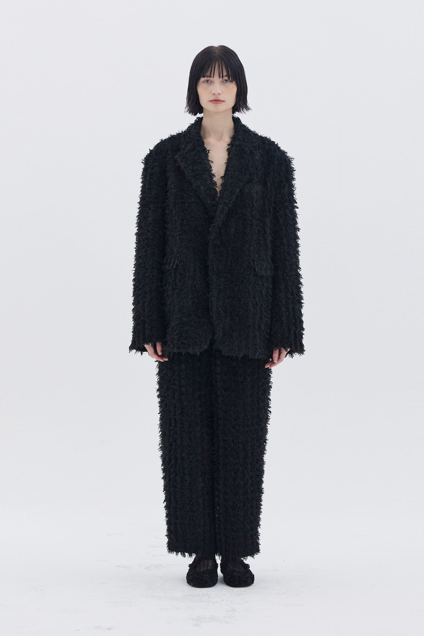 BLAZER EN TISSU DUVETEUX_NOIR
