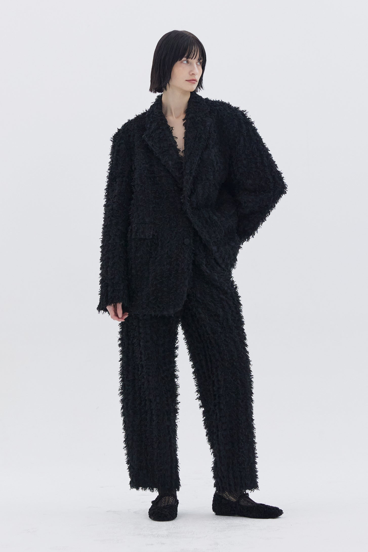 HAIRY BLACK TROUSERS_BLACK