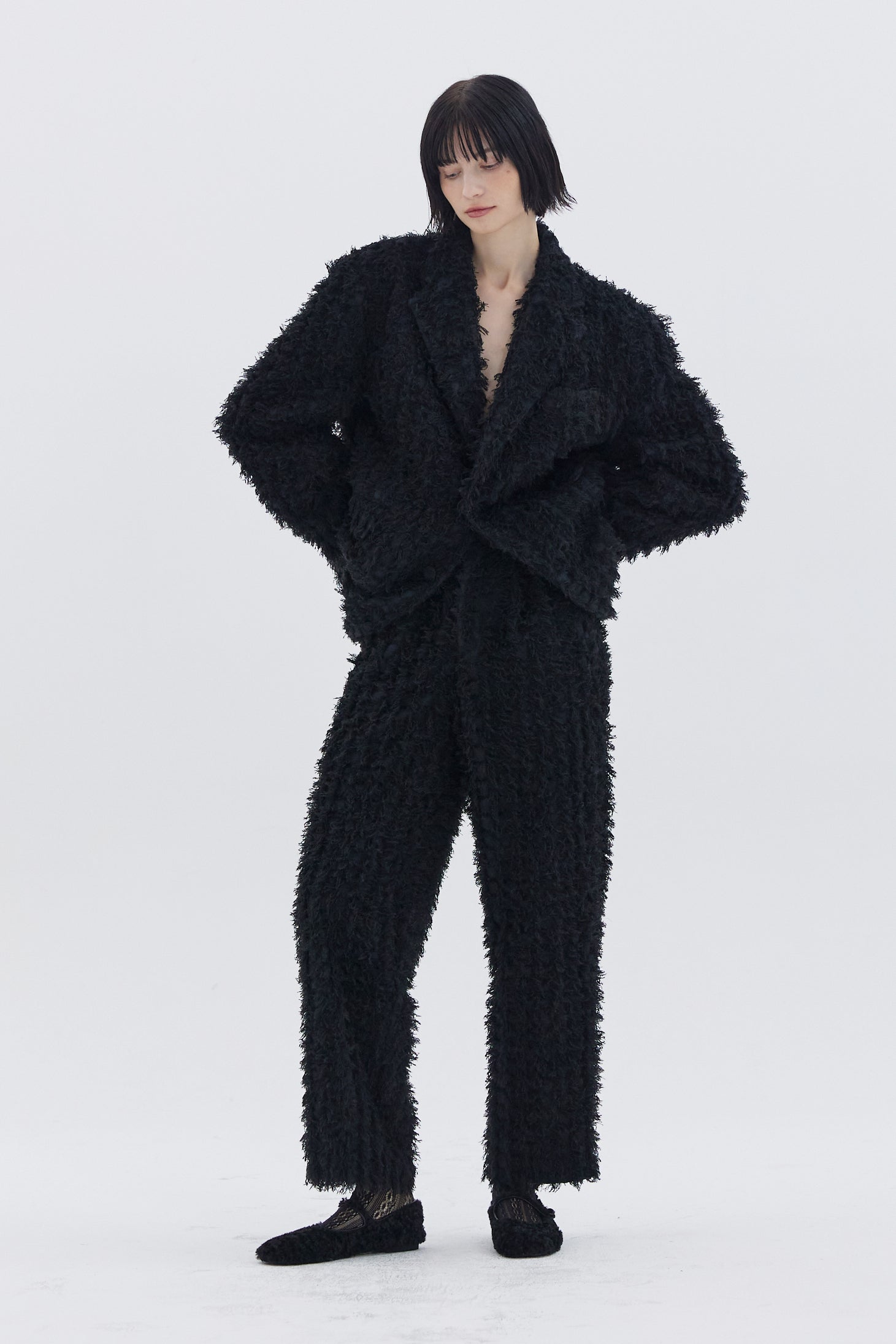 HAIRY BLACK TROUSERS_BLACK