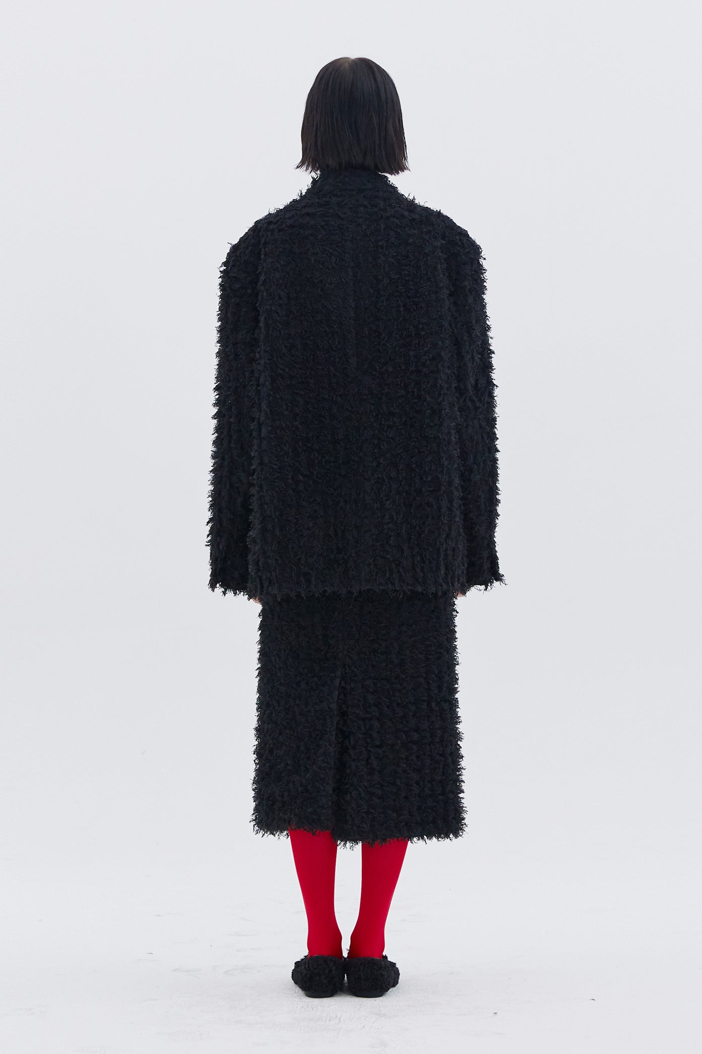 HAIRY BLACK SKIRT_NOIR