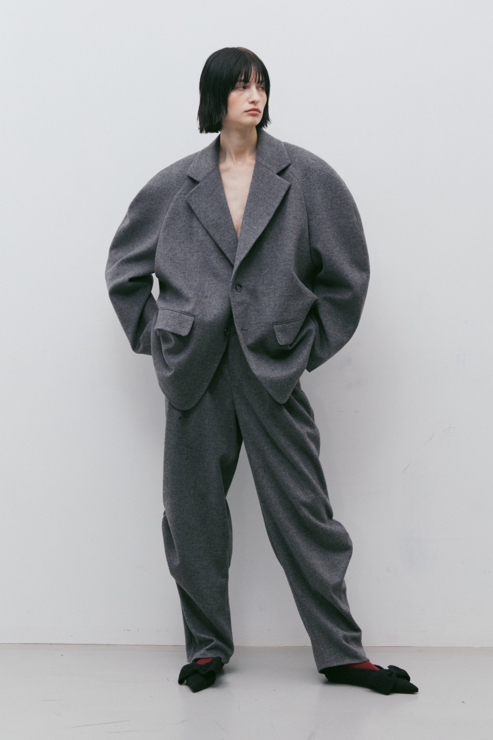 BLAZER RAGLAN OVERSIZE EN LAINE_GRIS