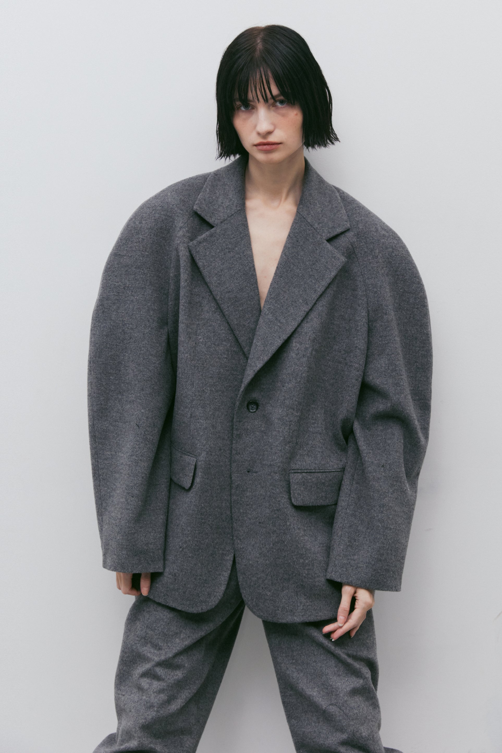 BLAZER RAGLAN OVERSIZE EN LAINE_GRIS