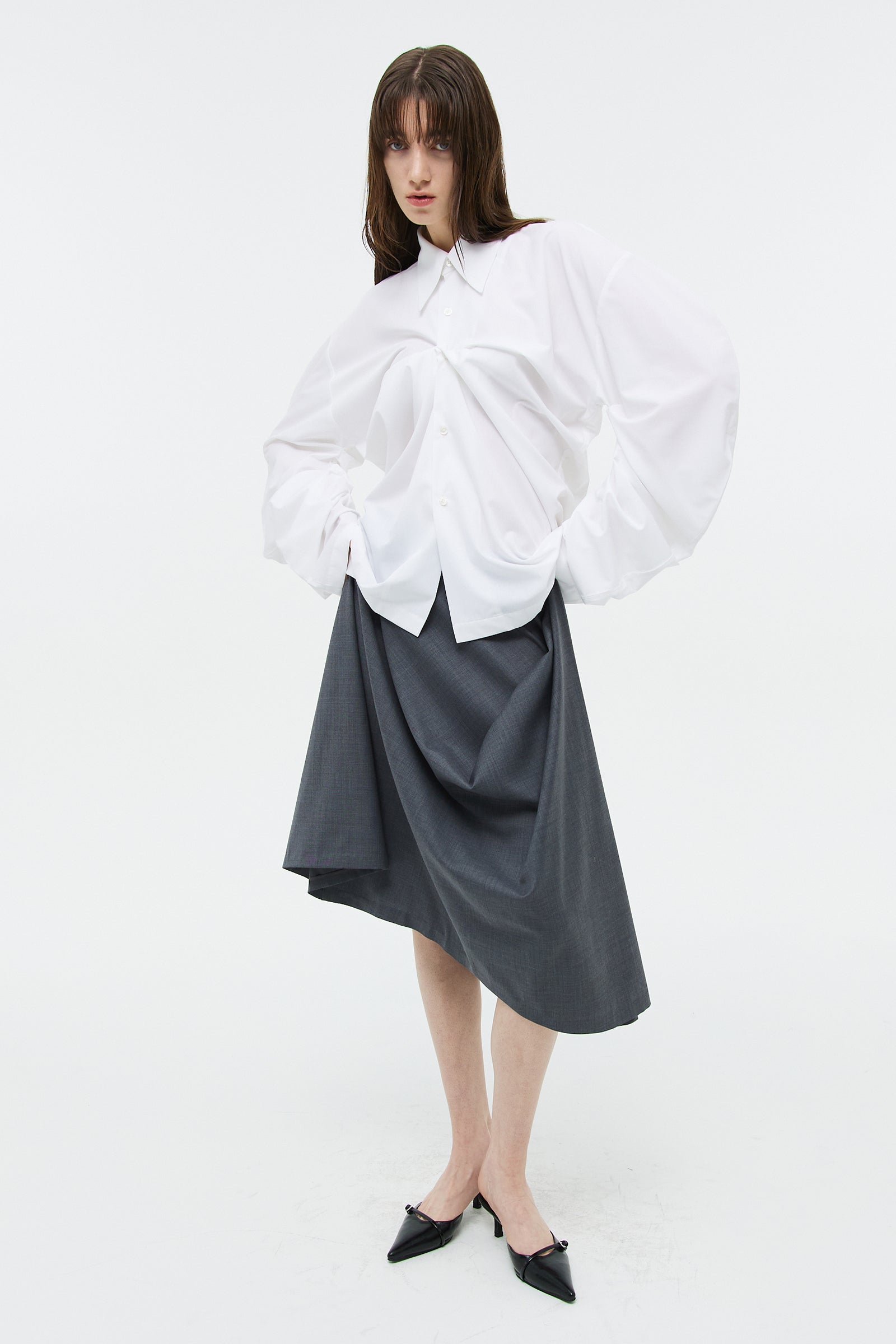 WHITE PULL UP SHIRT_WHITE