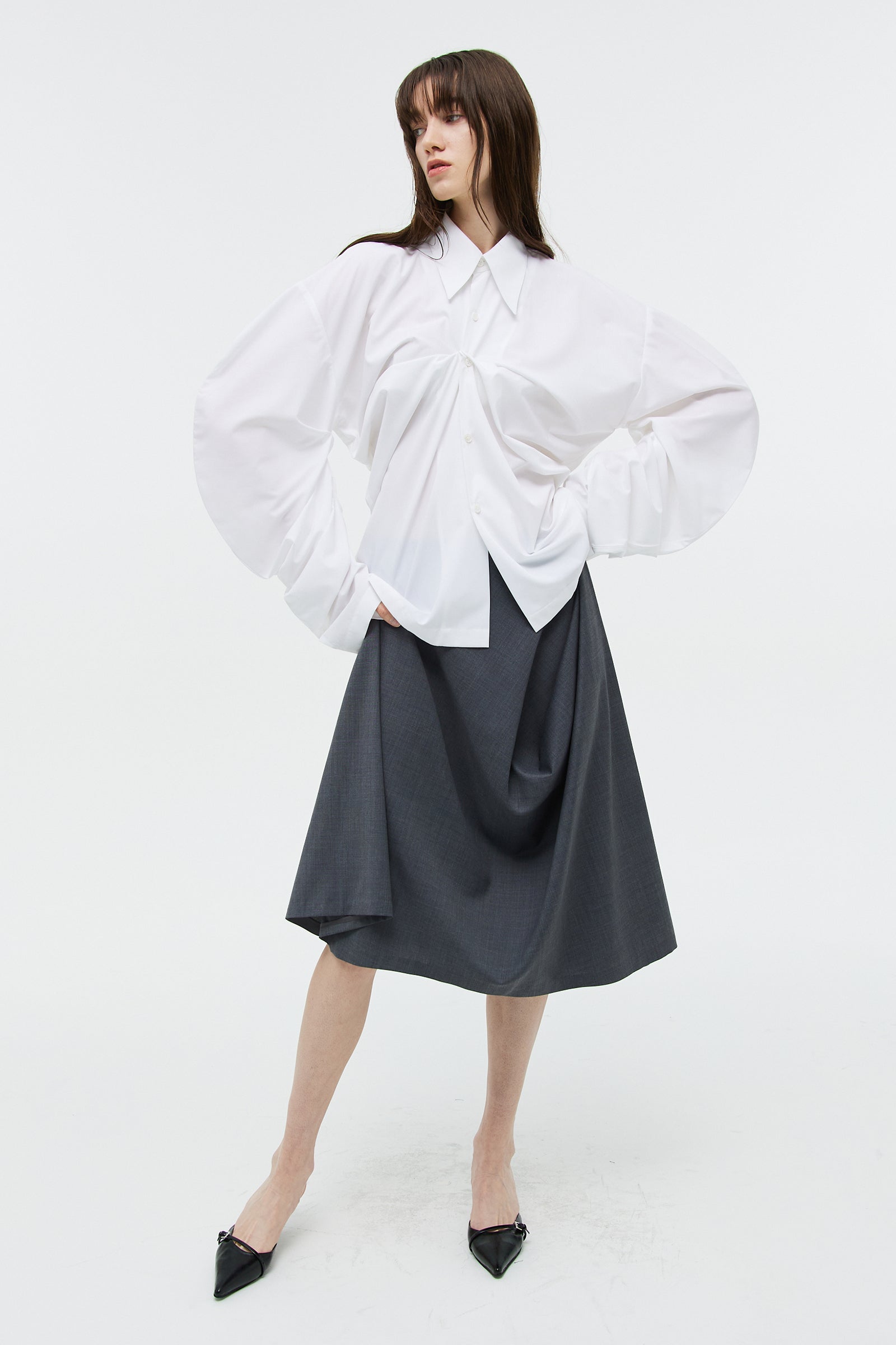 WHITE PULL UP SHIRT_WHITE