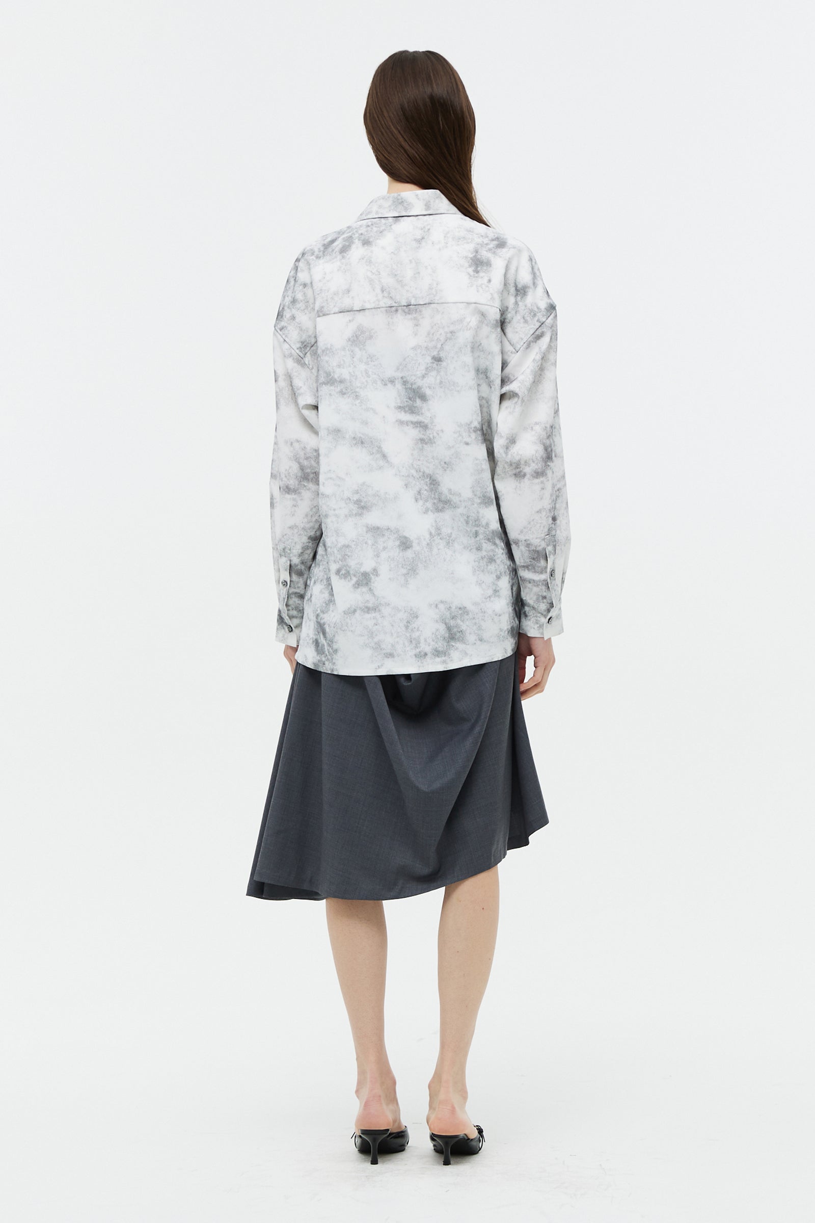 JUPE DRAPÉE GRISE_GRIS