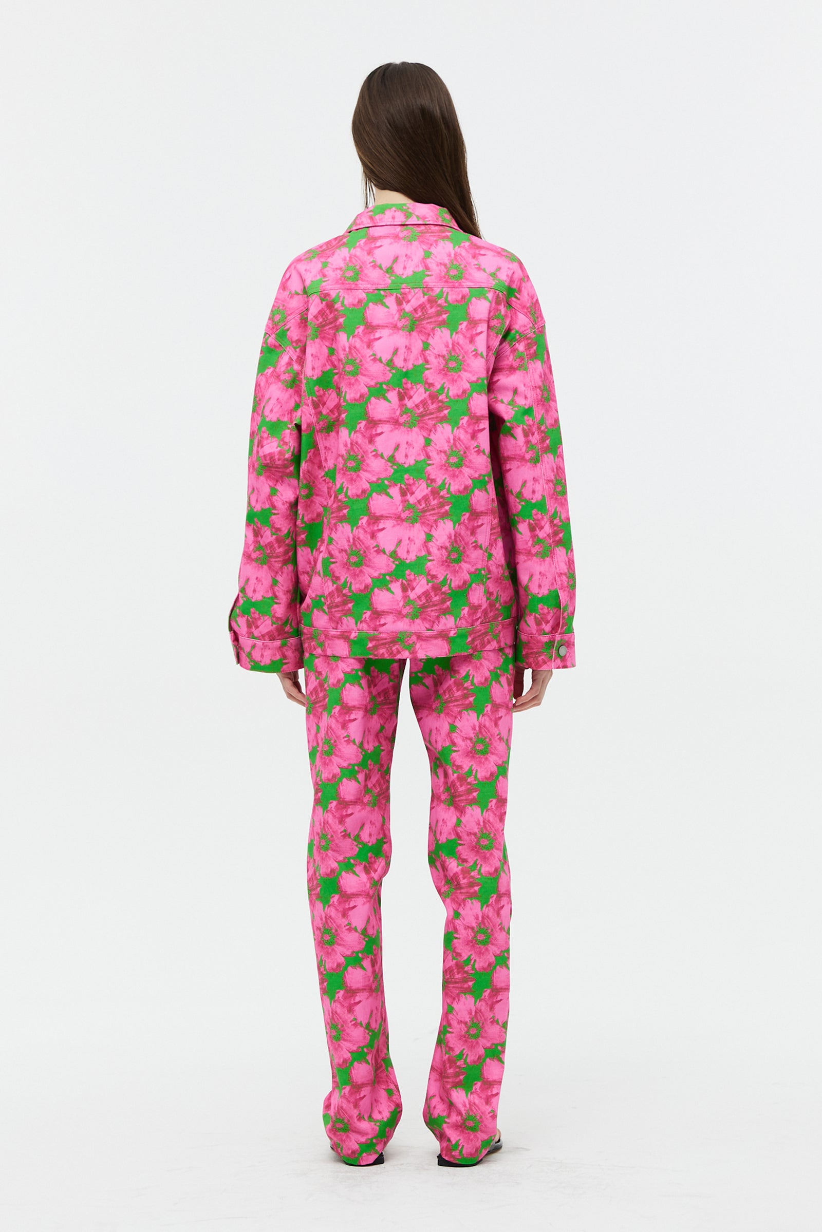 FLOWER DENIM PANTS_PINK