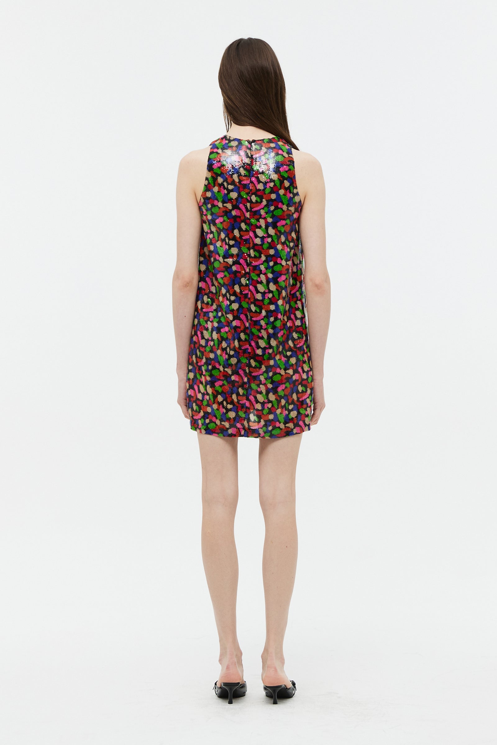 SPANGLE DRESS_RED