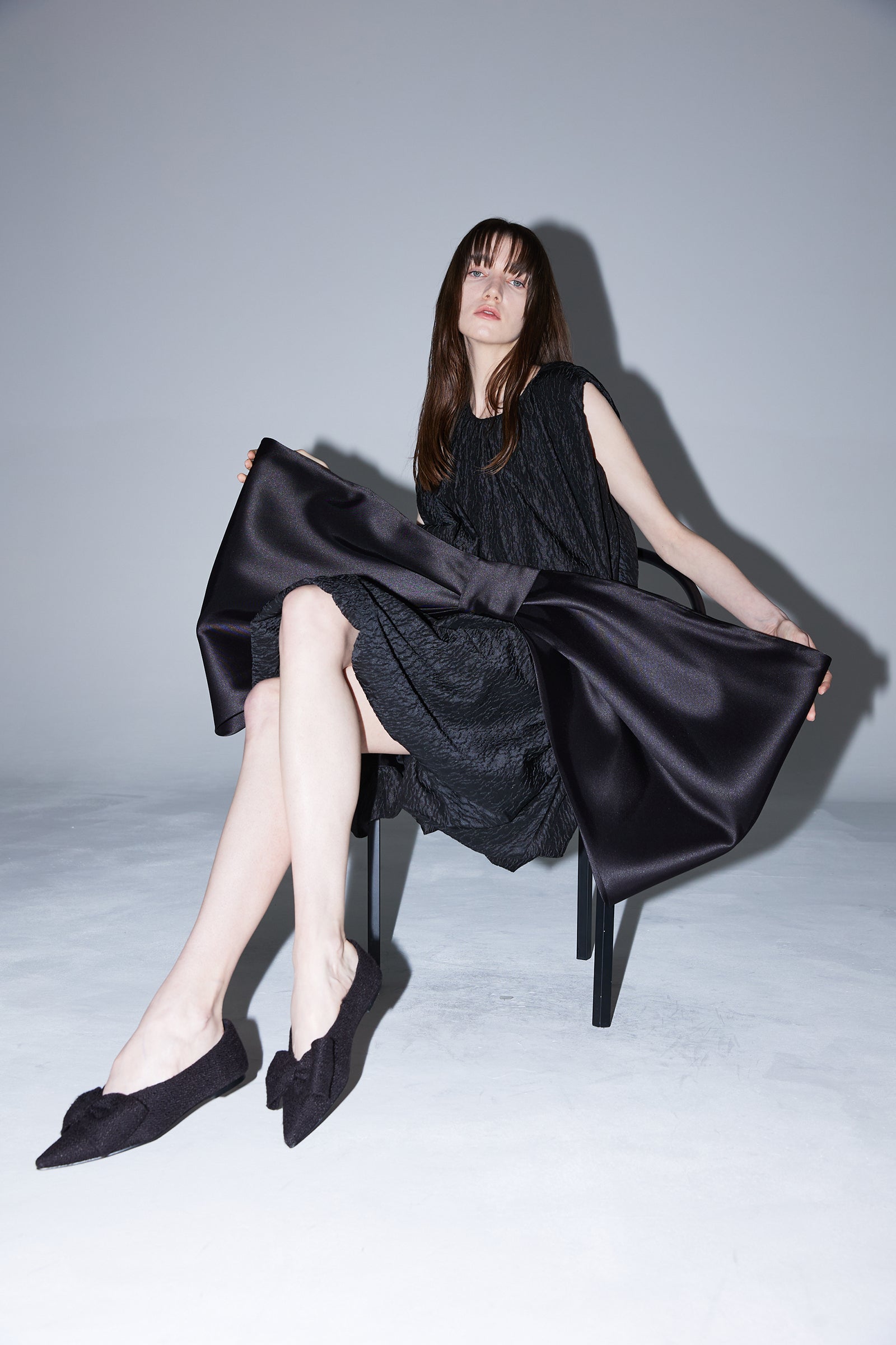 BLACK BALLOON SLEEVELESS DRESS_BLACK