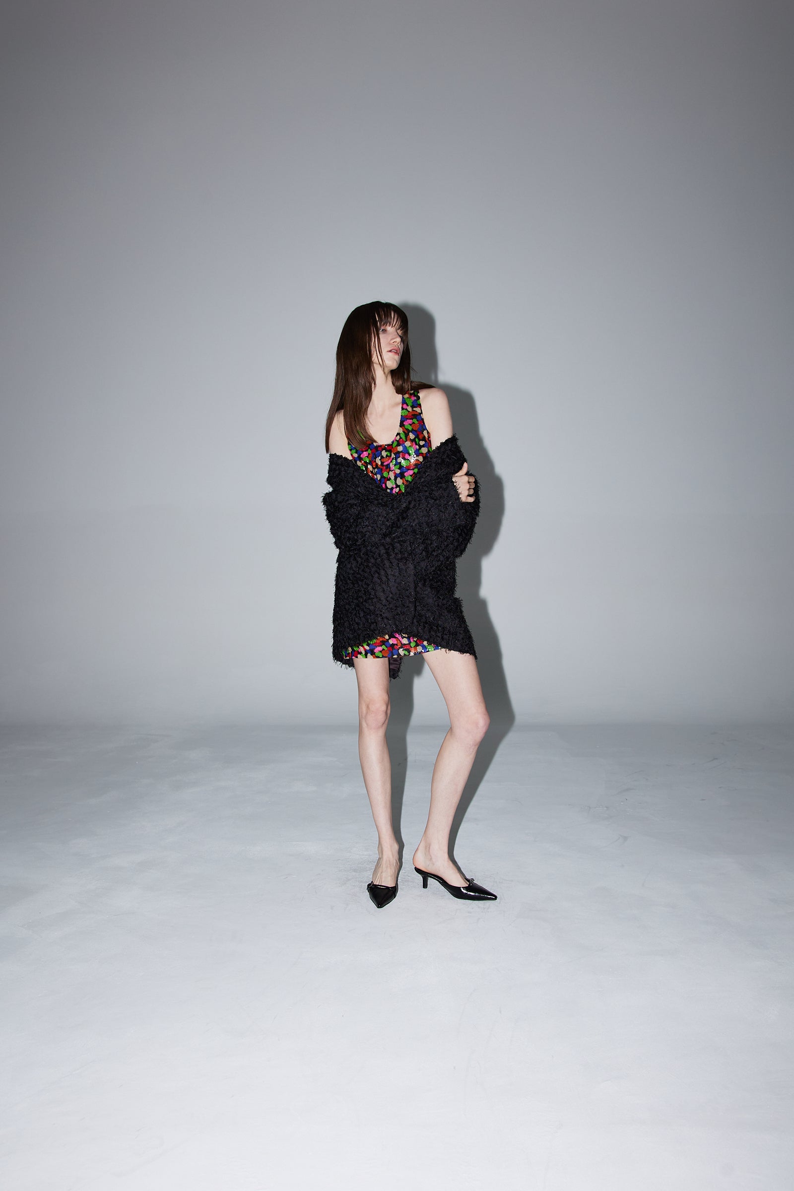 SPANGLE DRESS_RED