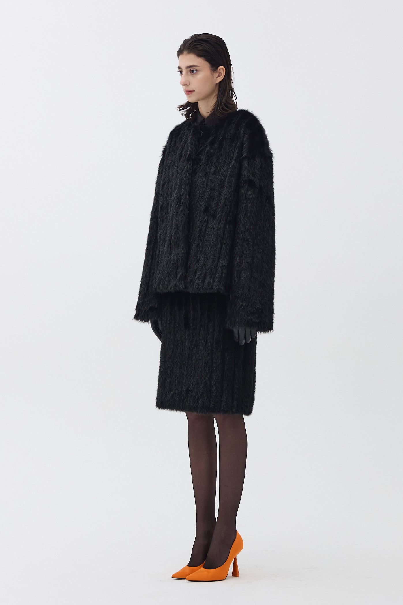 FAUX FUR JACKET_BLACK
