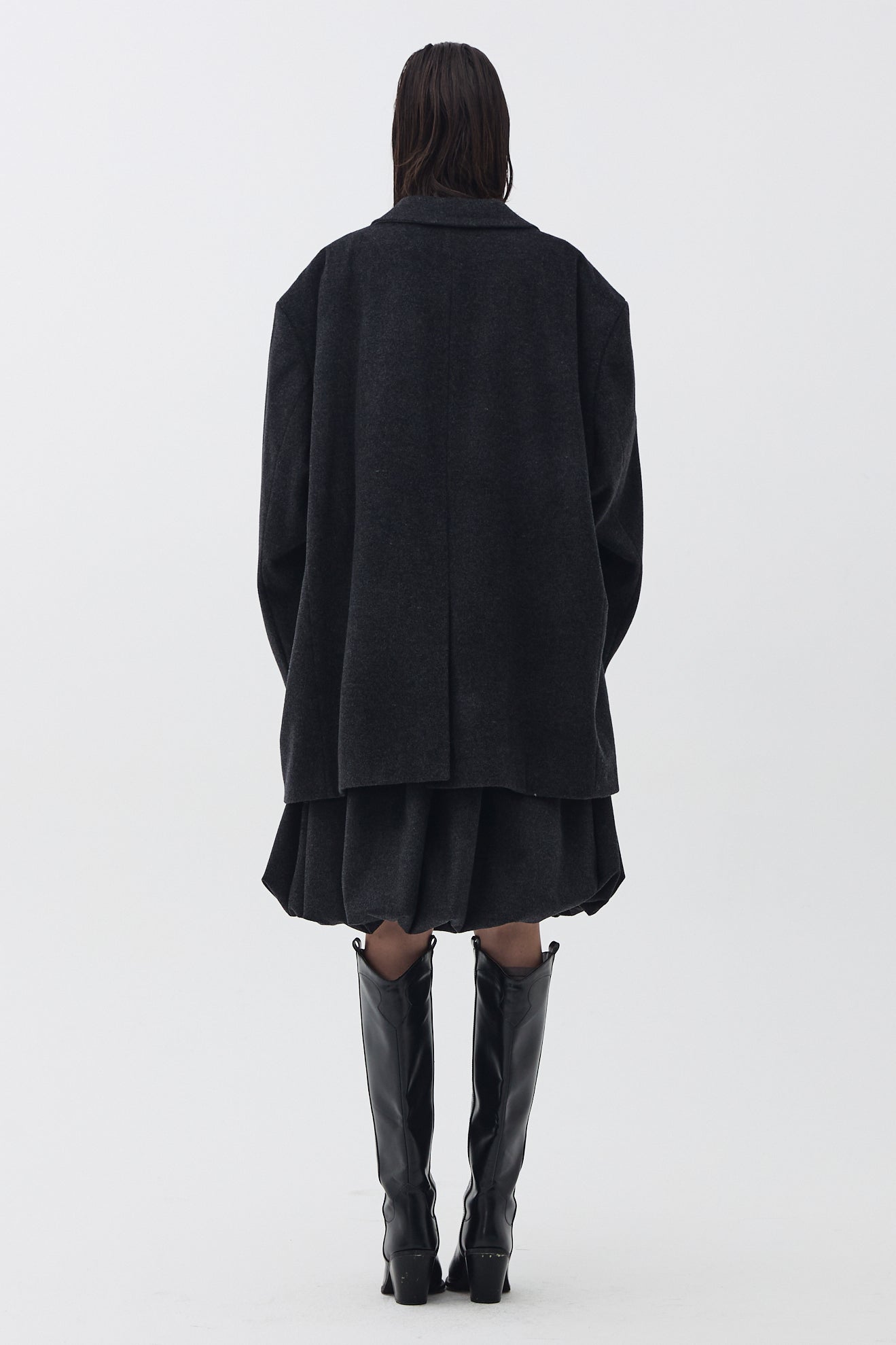 LONG COLLAR OVERSIZED TAILORED JACKET_CHARCOAL