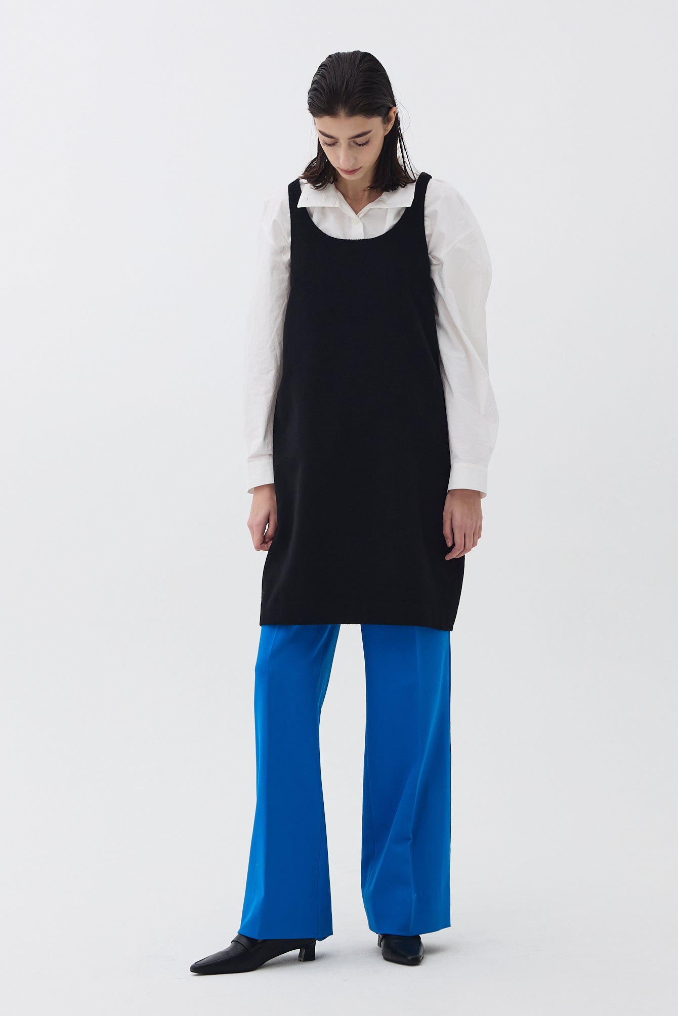 MINIMAL WOOL DRESS_BLACK