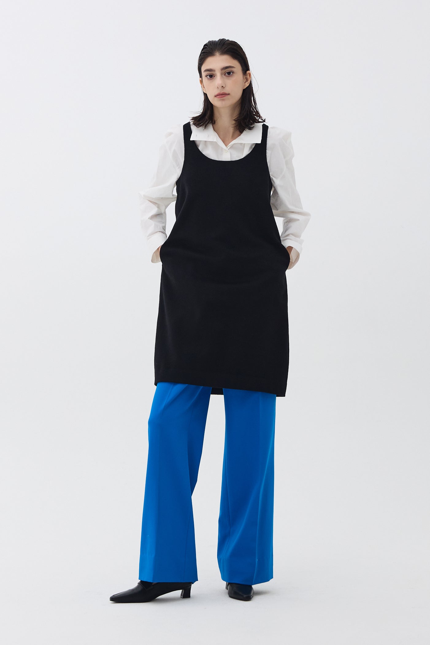 MINIMAL WOOL DRESS_BLACK