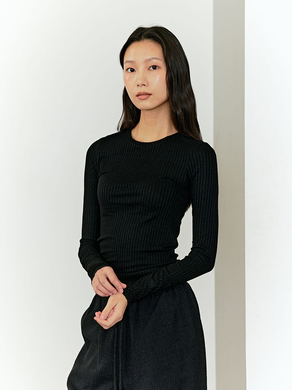 TWEED STRING PANTS_NOIR