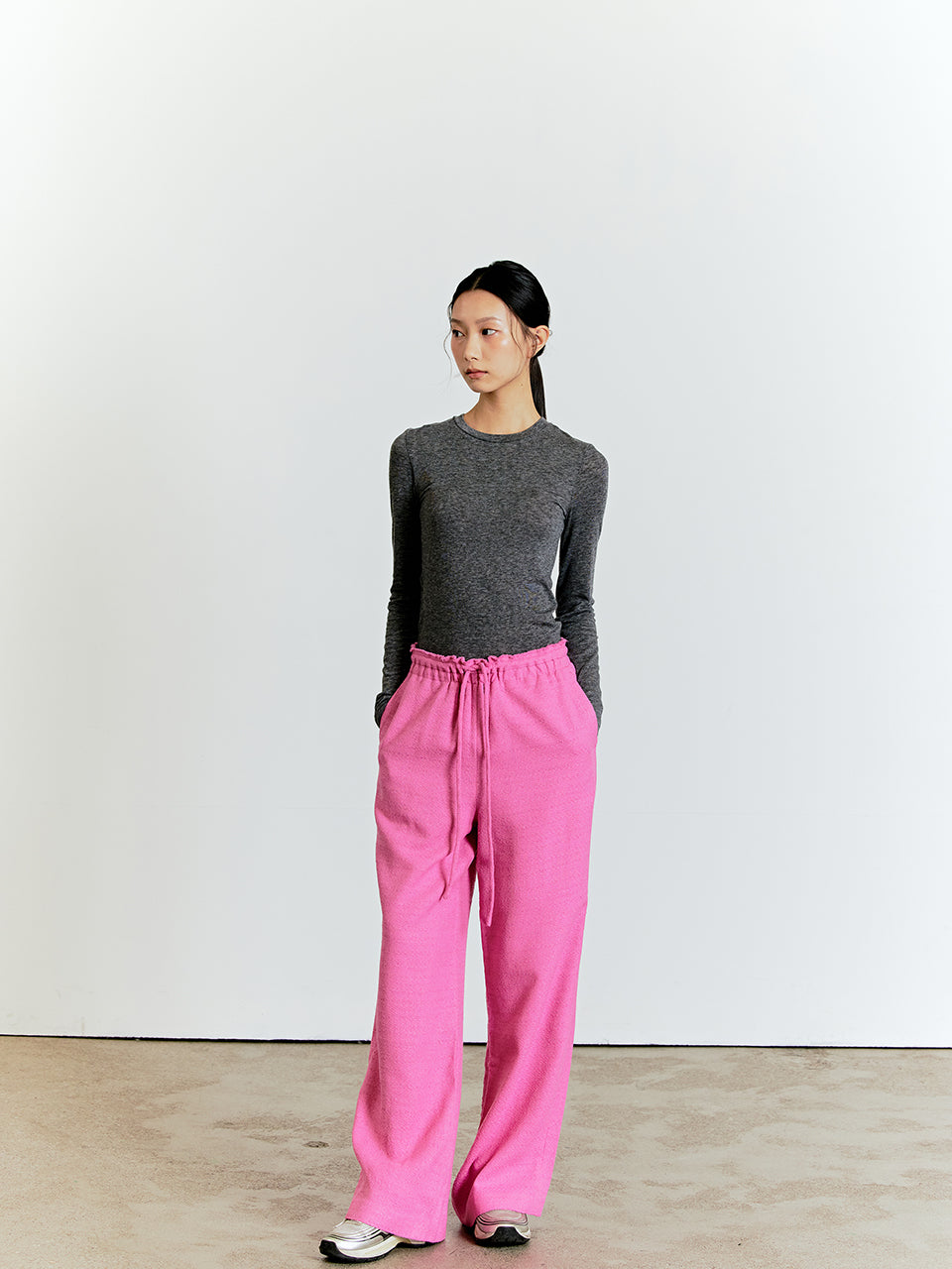 WOOL BLEND T-SHIRT_GRIS