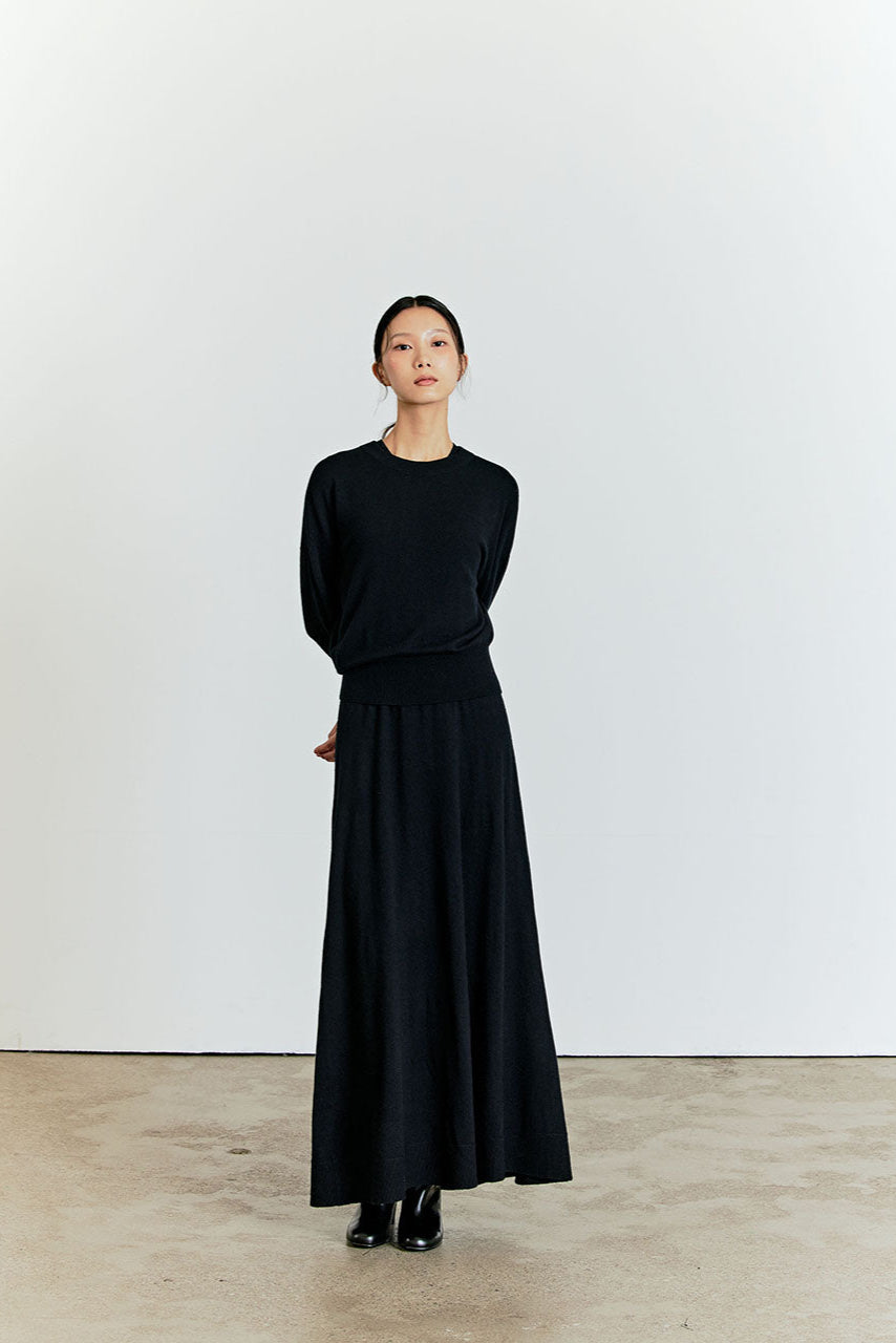 ROBE EN LAINE SANS COUTURES_NOIR
