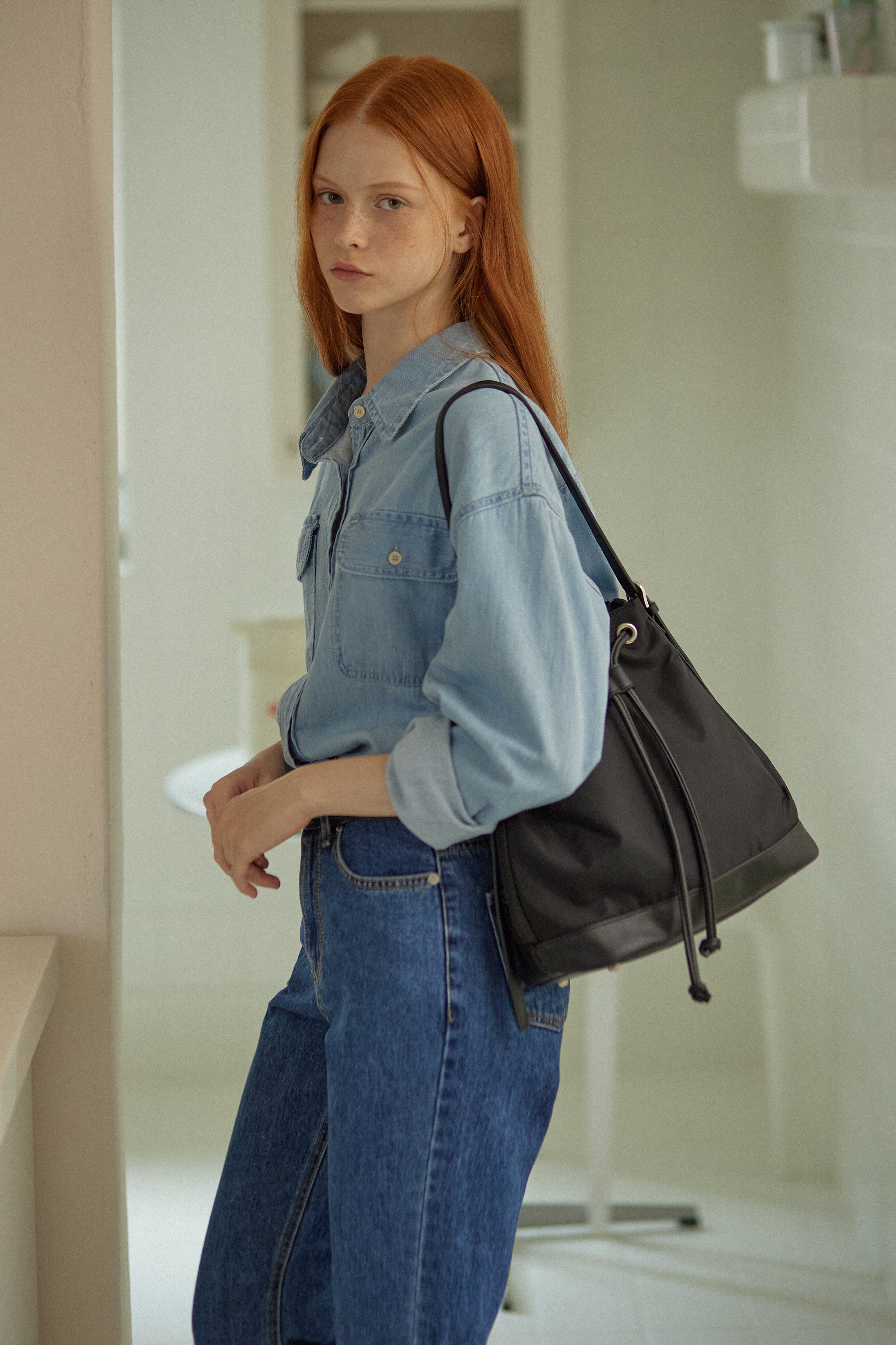 CHEMISE OVERSIZE EN JEAN  _BLEU