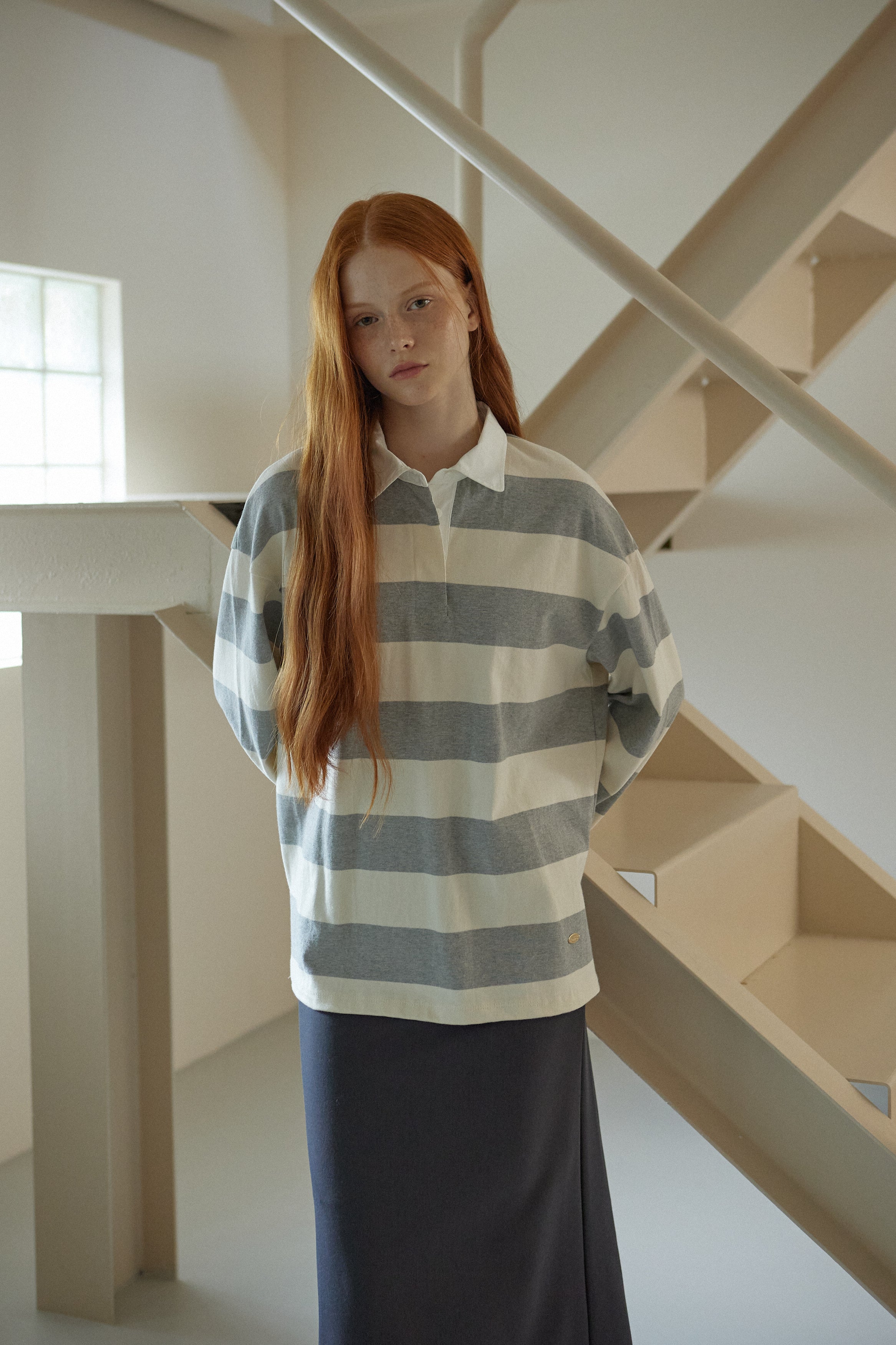 LONG STRIPE T-SHIRT_GRIS