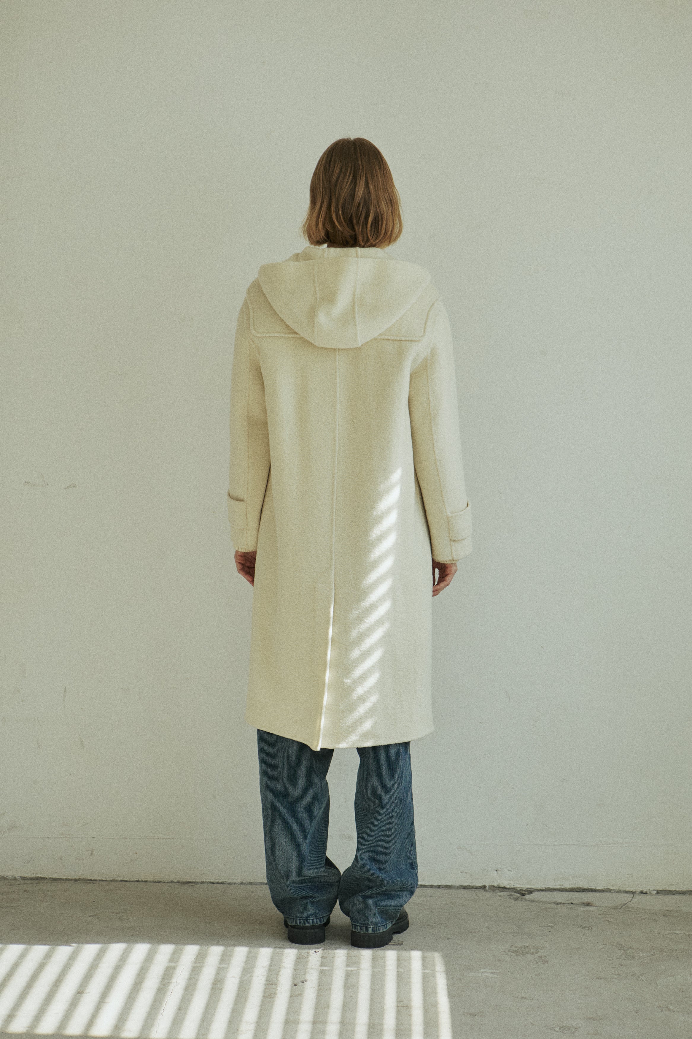 BOUCLE DUFFLE COAT_IVORY