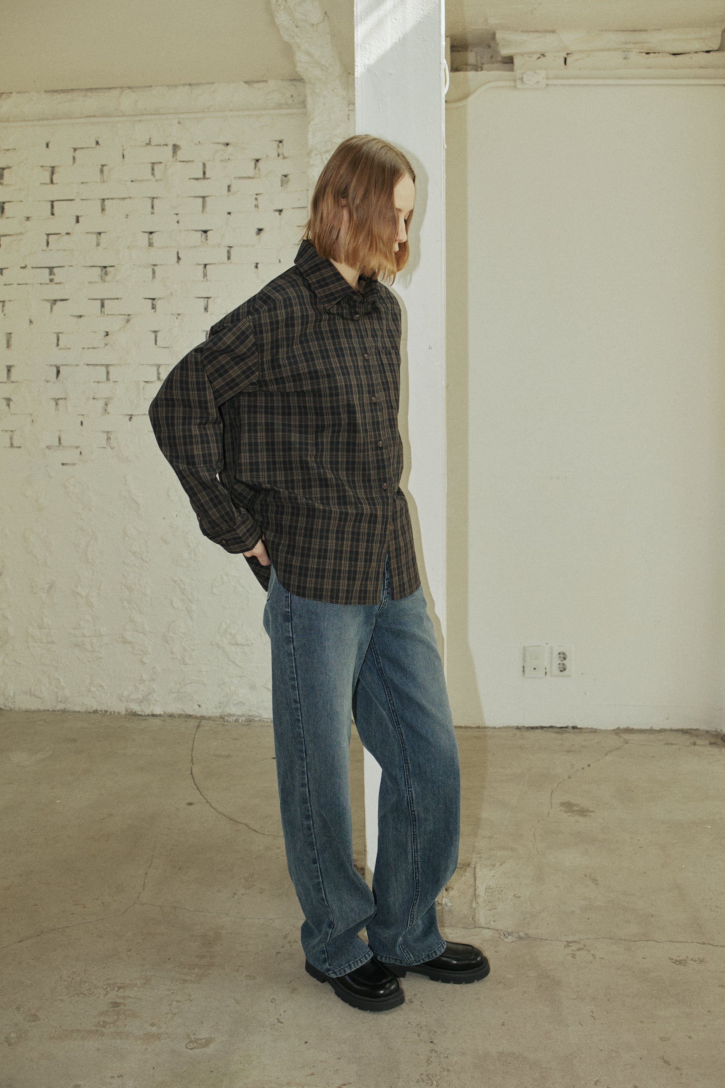 DENIM CORDUROY PANTS_BLUE