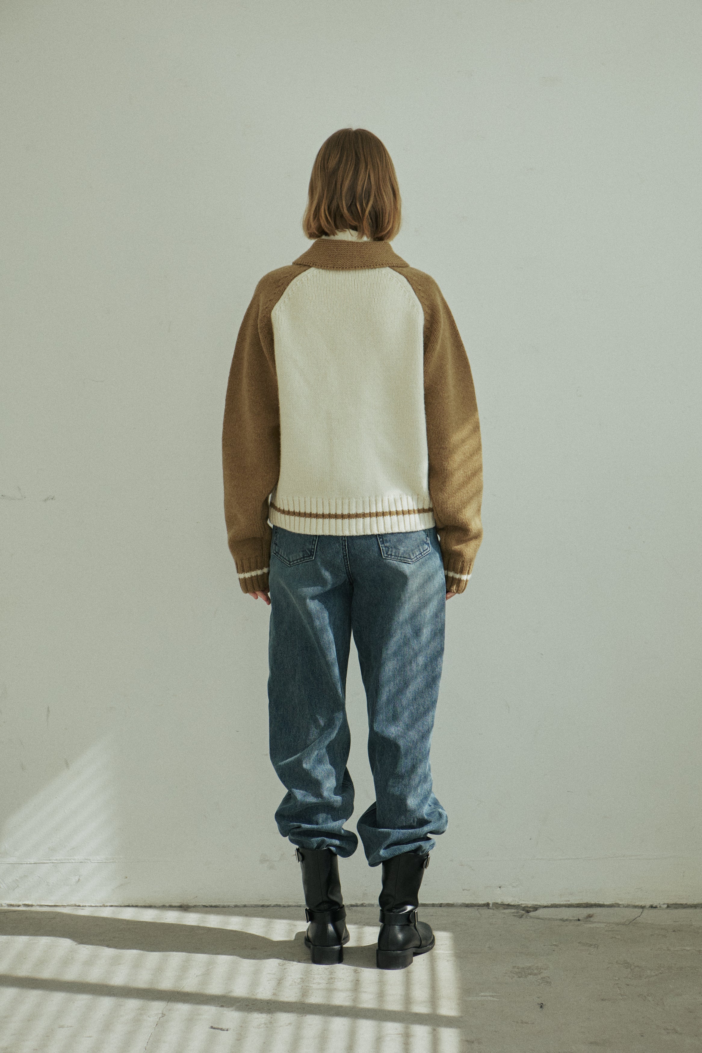 COWICHAN RAGLAN KNIT_CREAM