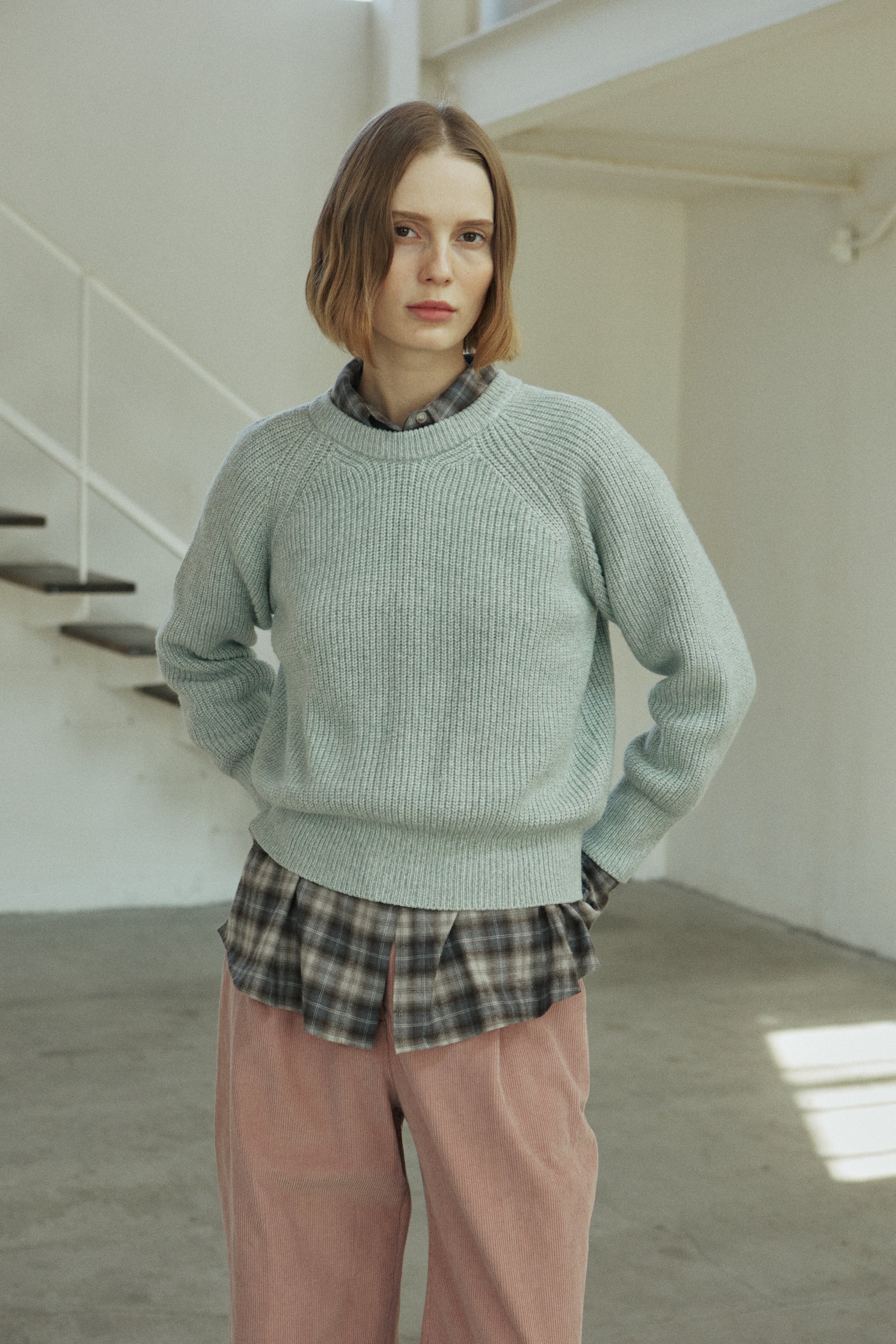 MIX WOOL KNIT_MINT