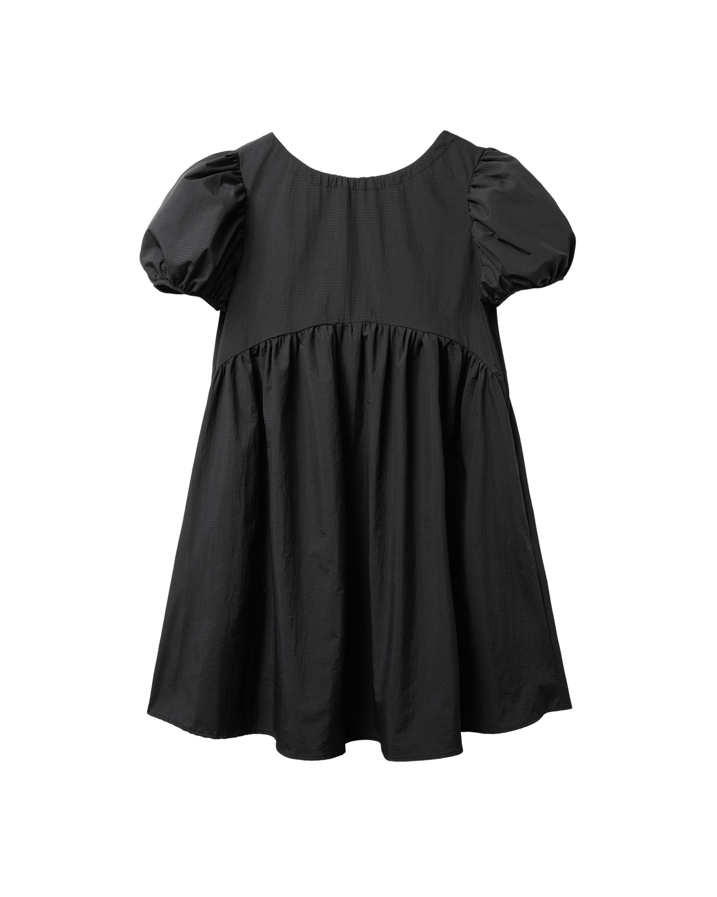 ROBE À MANCHES BOUFFANTES ET FRONCES ARQUÉES_VIOLET