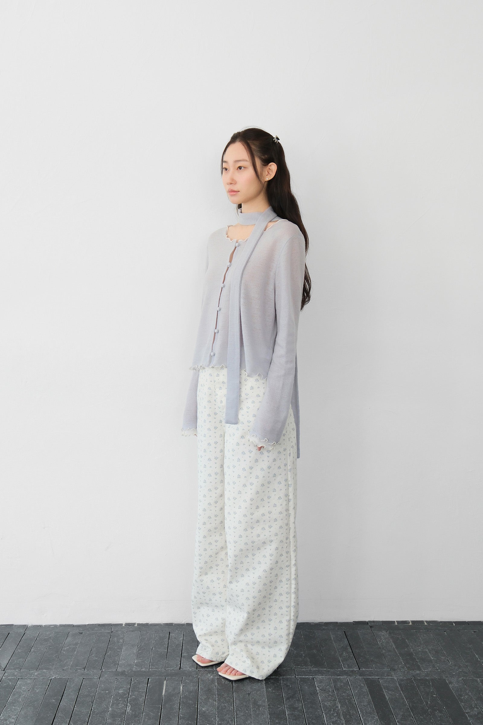 MOUI MUSK CARDIGAN_GREY BLUE