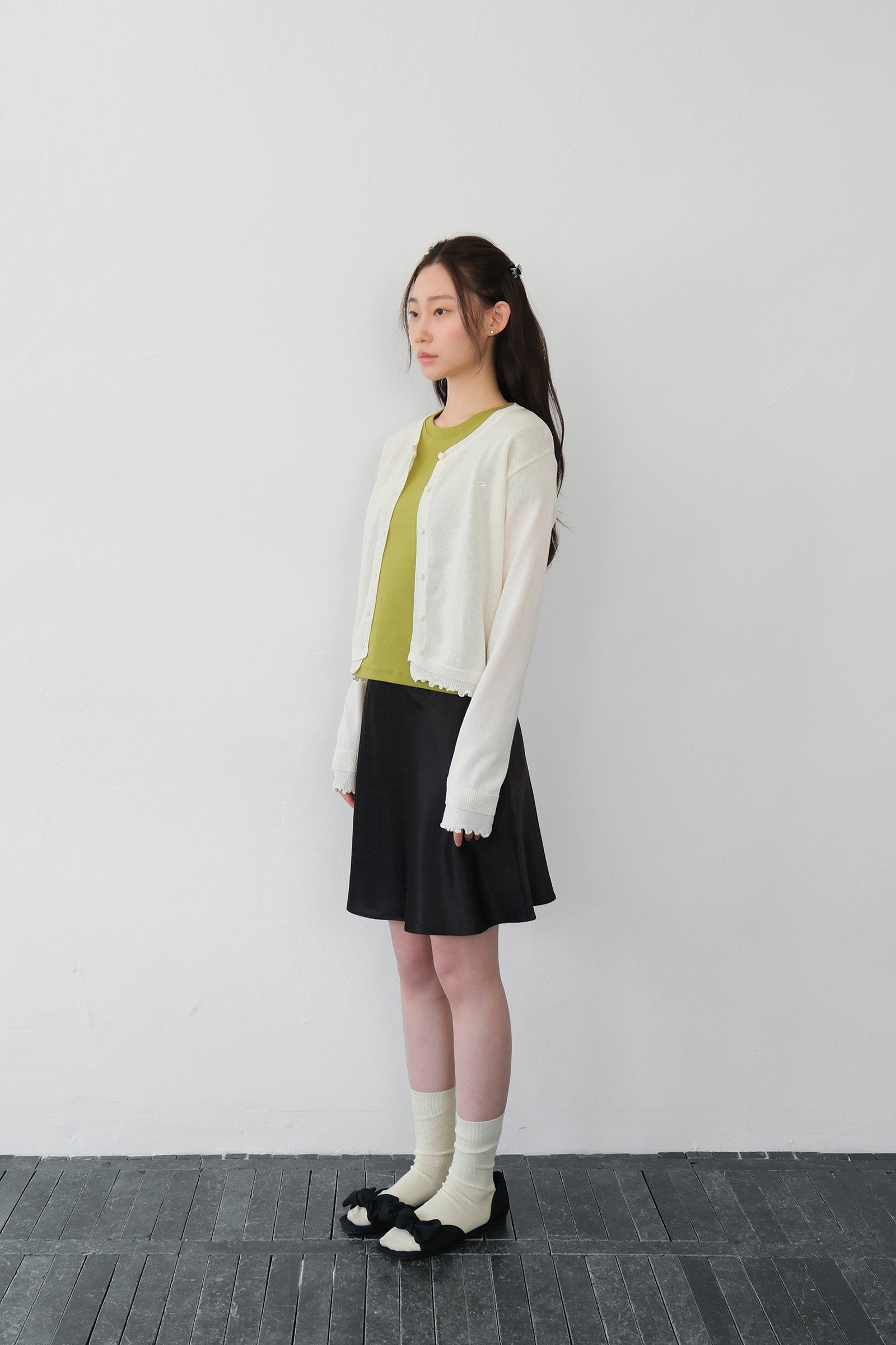 MOUI LAYERED FRILL CARDIGAN_IVORY