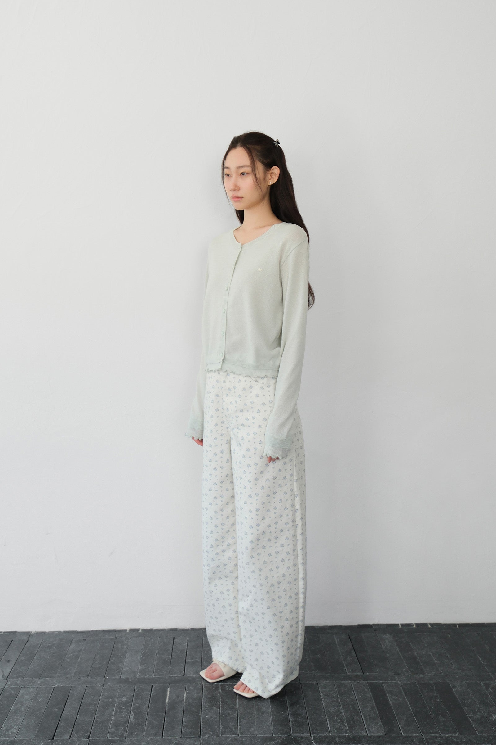 MOUI LAYERED FRILL CARDIGAN_MINT
